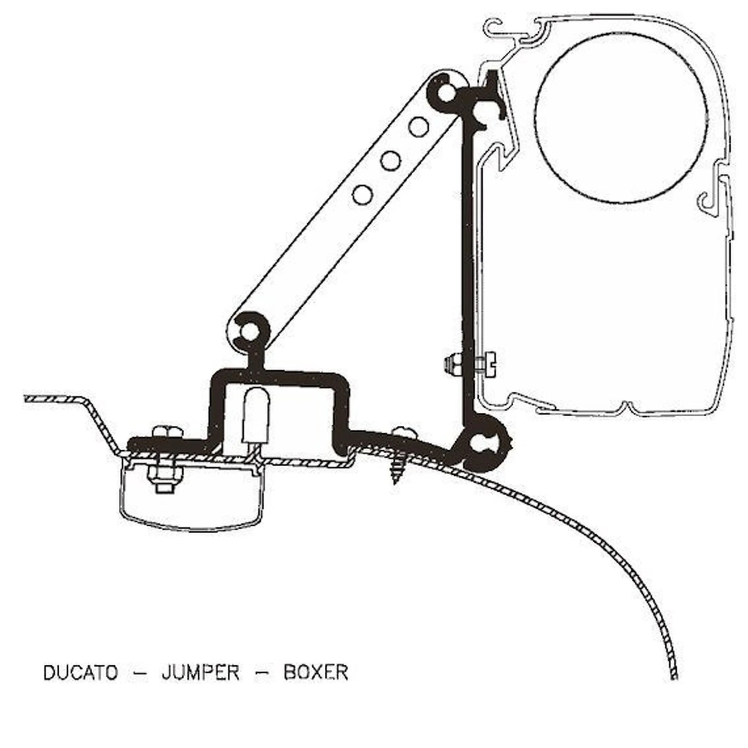 Adaptateur de stores Boxer/Jumper/Ducato avant 2006