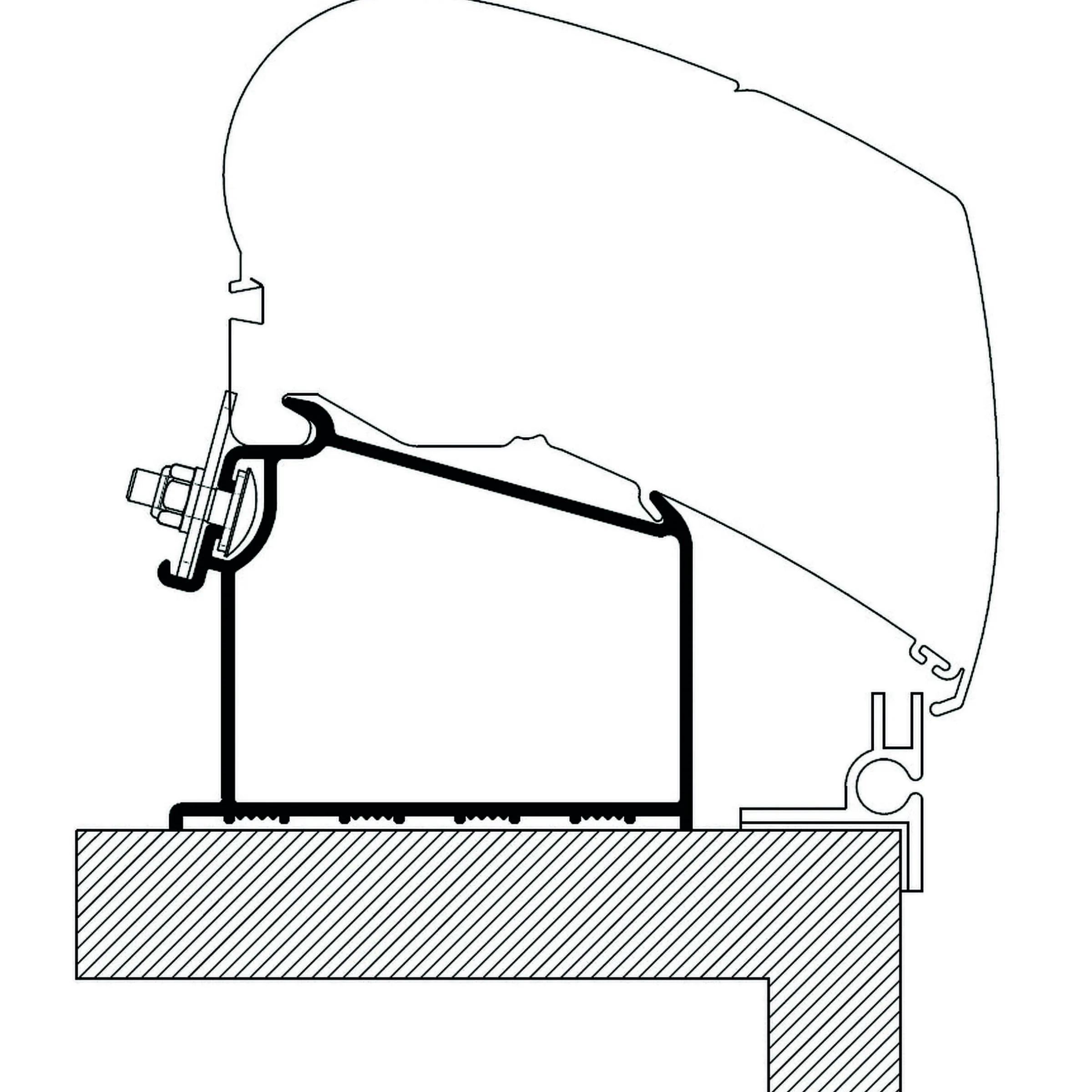 Adaptateur de toit Caravane Adria