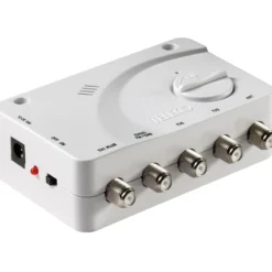 Antenne TV Directionnelle TELEPLUS 3G avec amplificateur AT412 5G et fixation Zamak, câble coaxial 5m