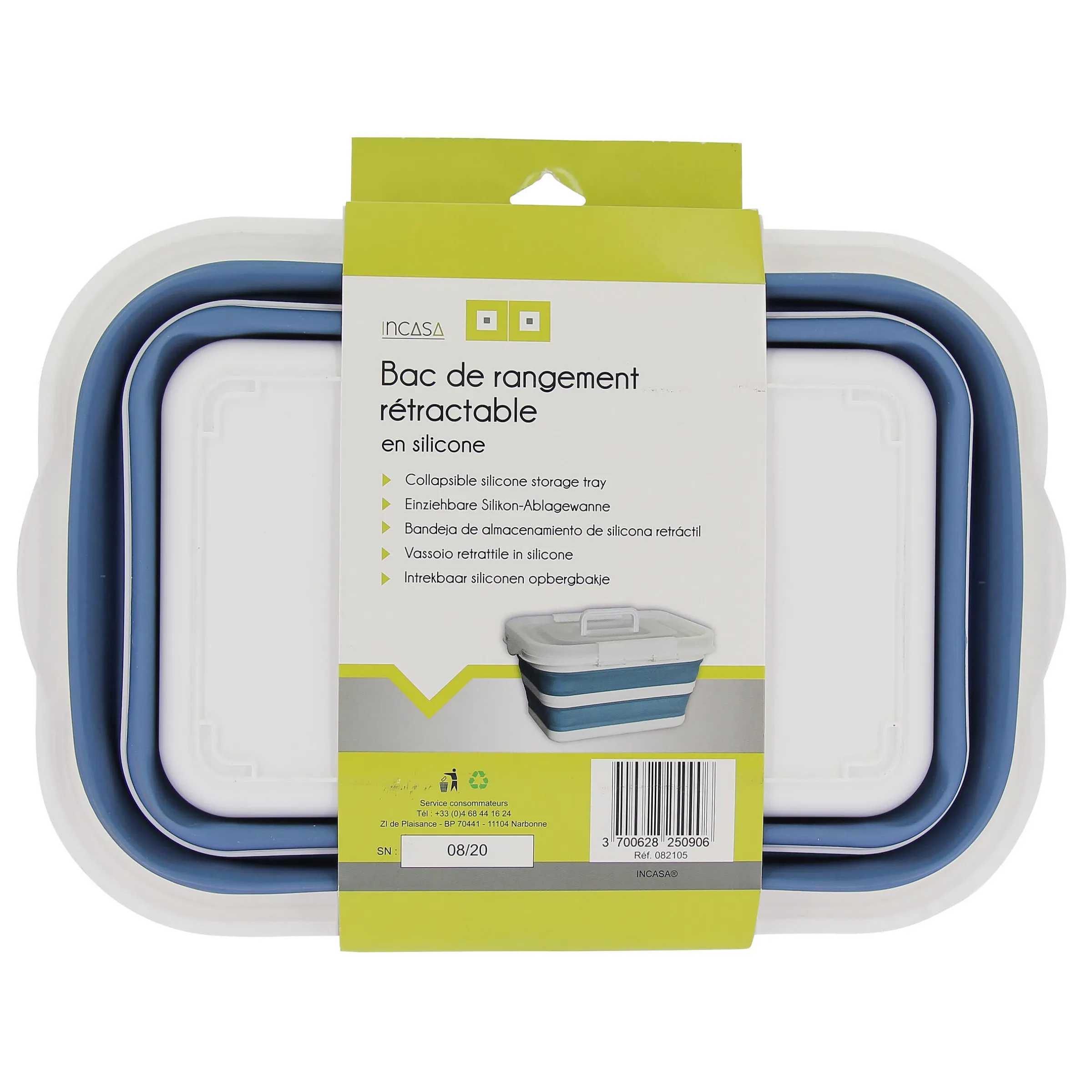 Bac de rangement rétractable