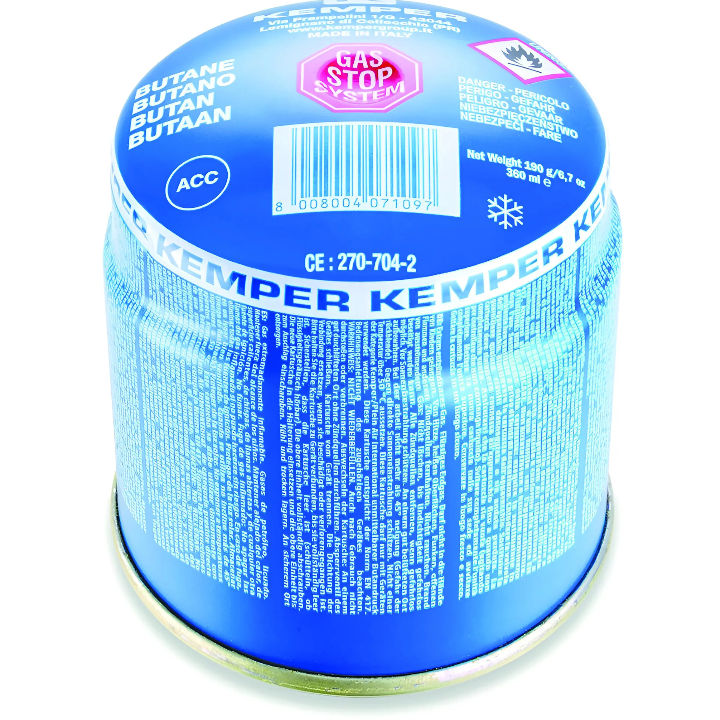 Cartouche de gaz butane perçable universelle 190g