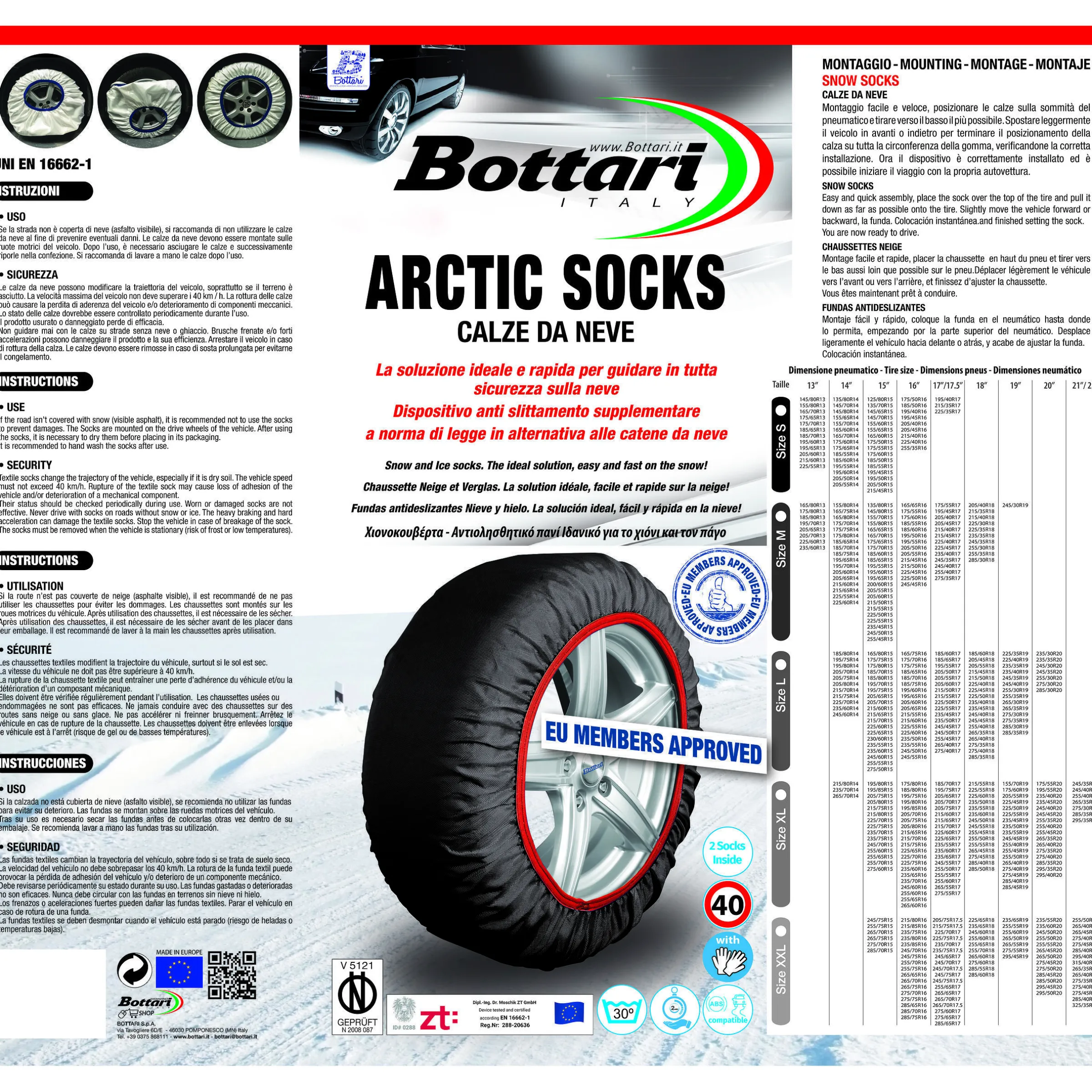 Chaussettes à neige textile Arctic