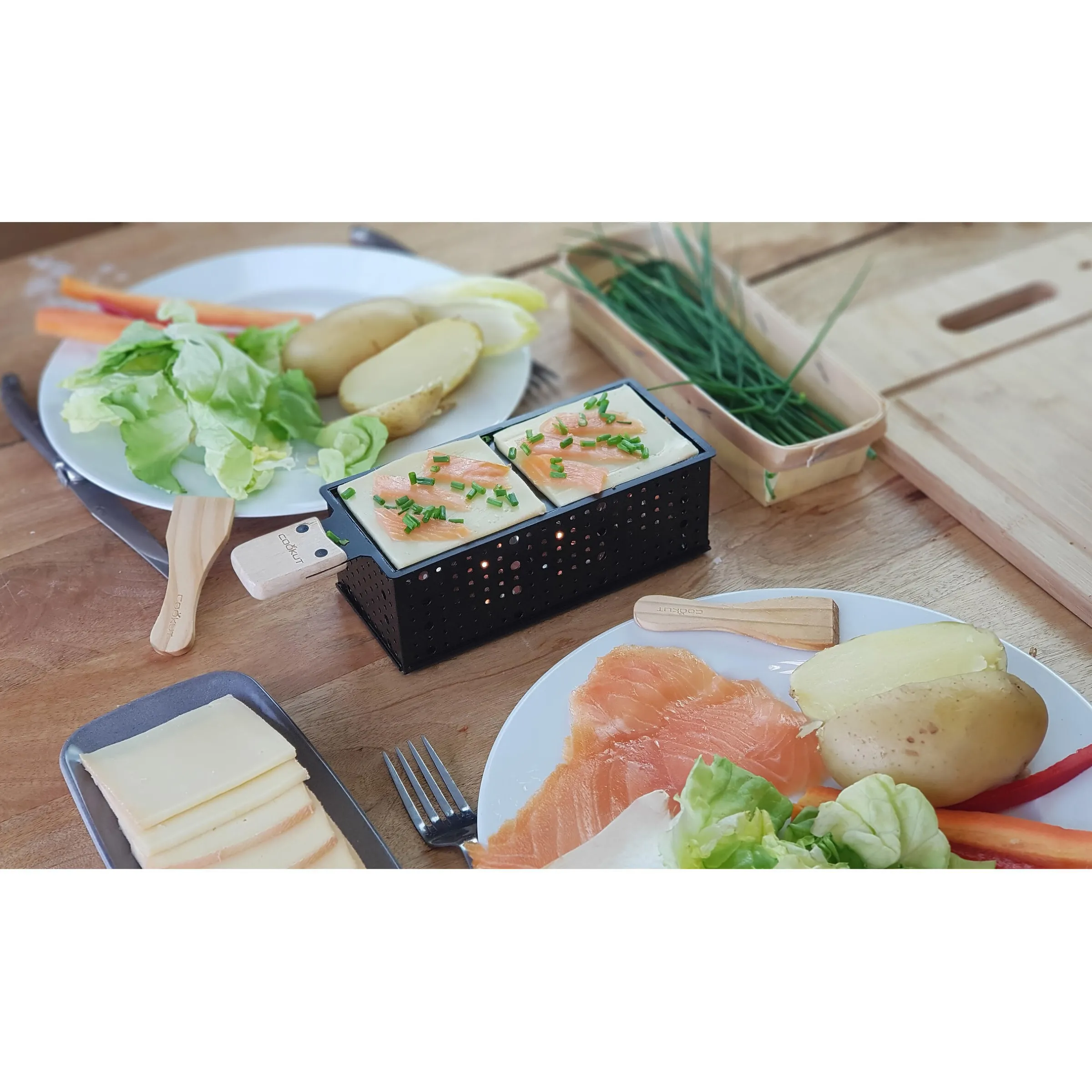 Coffret raclette et fondue à la bougie