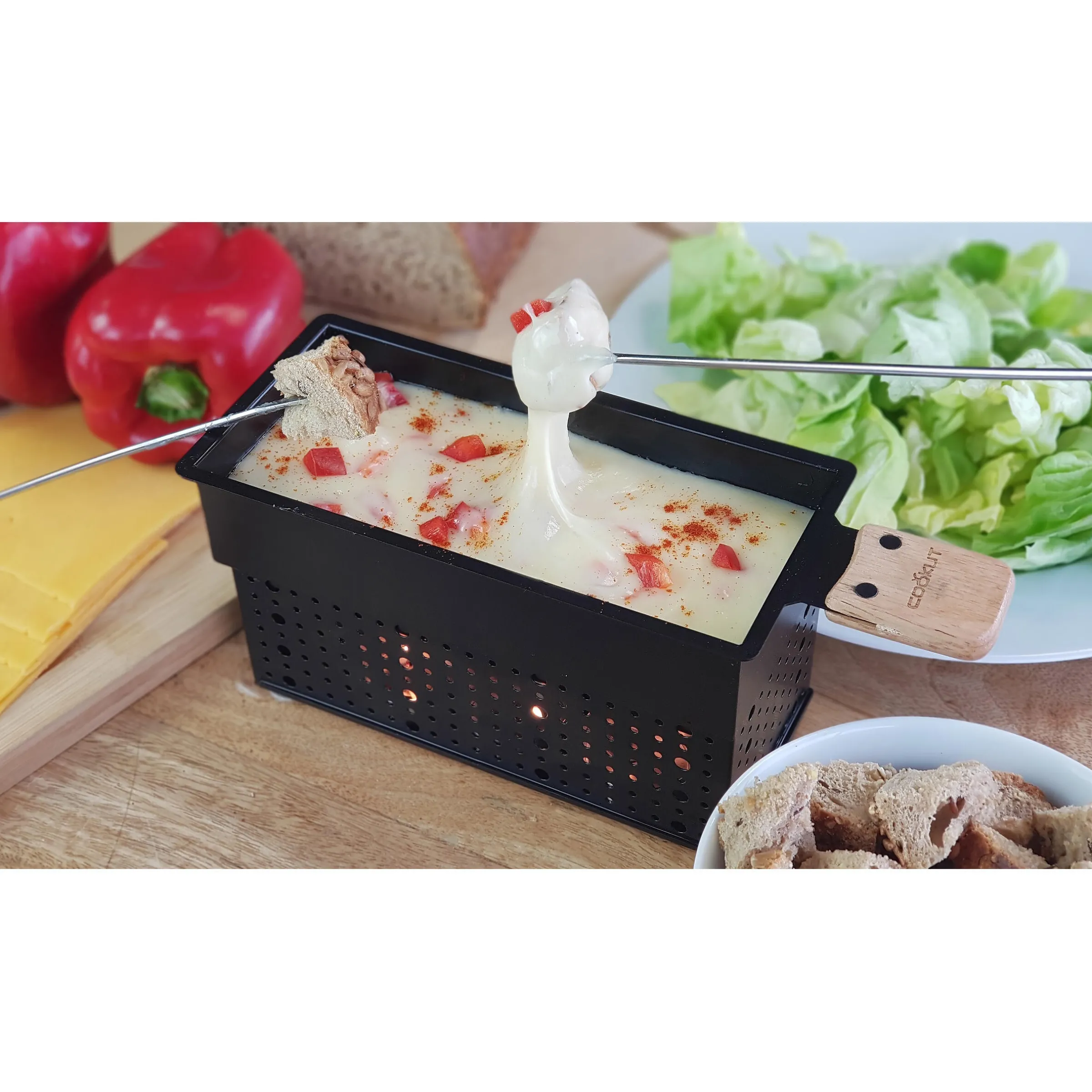 Coffret raclette et fondue à la bougie