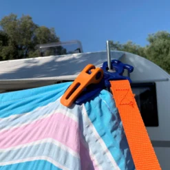 Crocodile Peggy® Pince de serrage à dégagement rapide bleu - Lot de 4