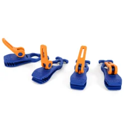 Crocodile Peggy® Pince de serrage à dégagement rapide bleu - Lot de 4