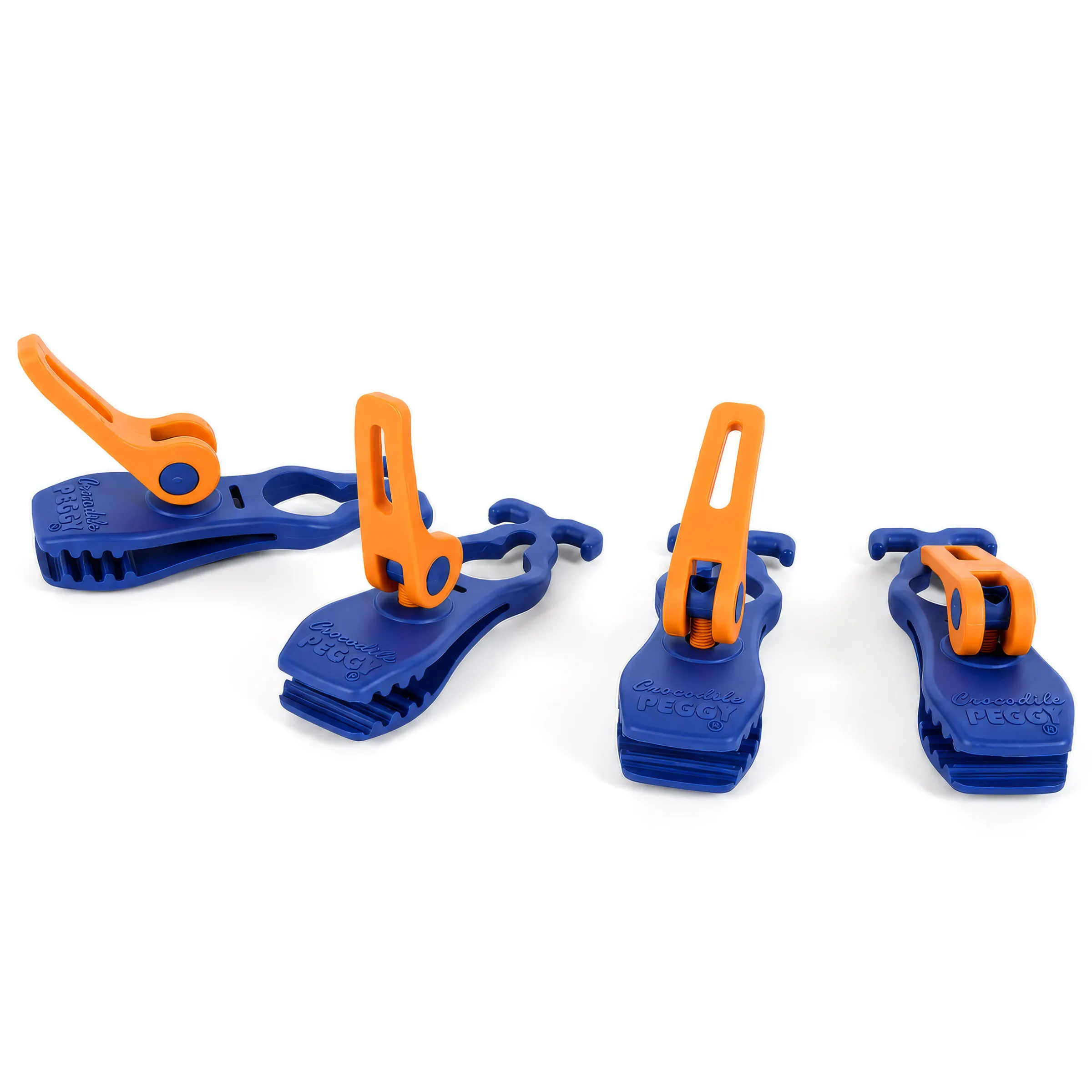 Crocodile Peggy® Pince de serrage à dégagement rapide bleu - Lot de 4