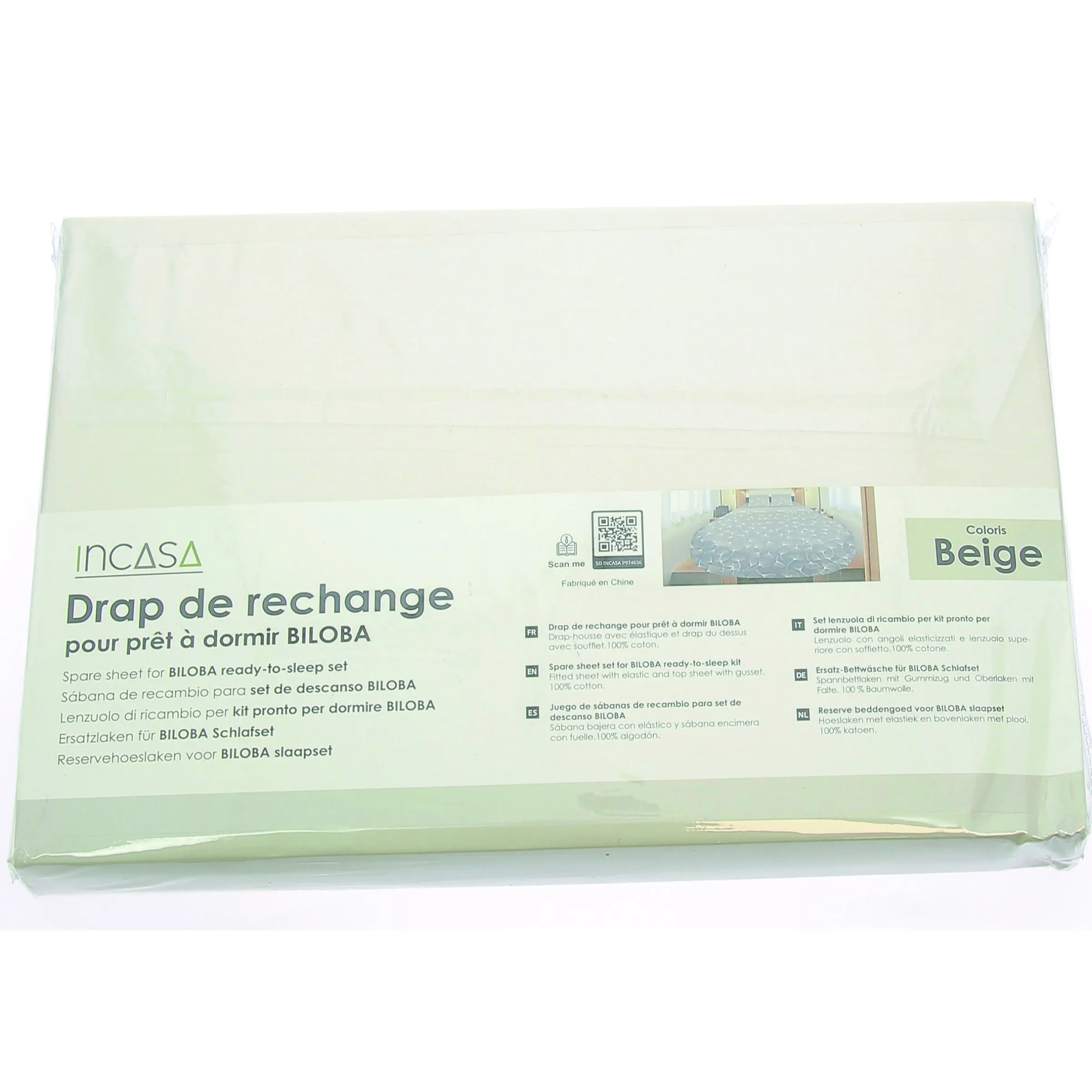 Ensemble Drap &Drap housse pour Prêt à dormir Biloba