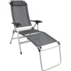 Fauteuil aluminium Confort Maxi Gris navy +Repose-tête +Repose-jambes
