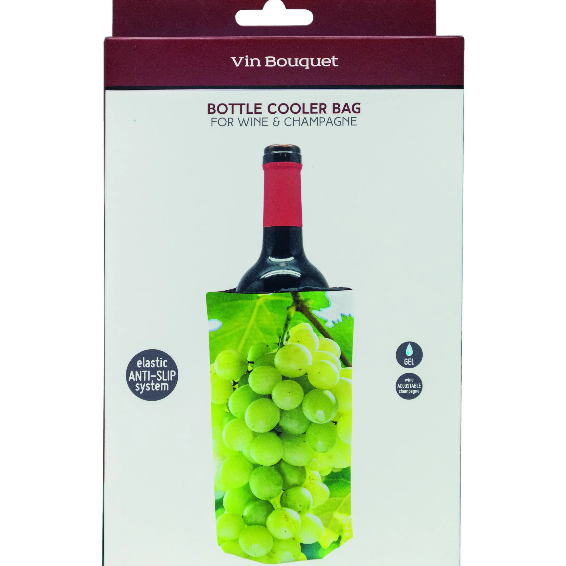 Housse réfrigérante motif raisins blancs