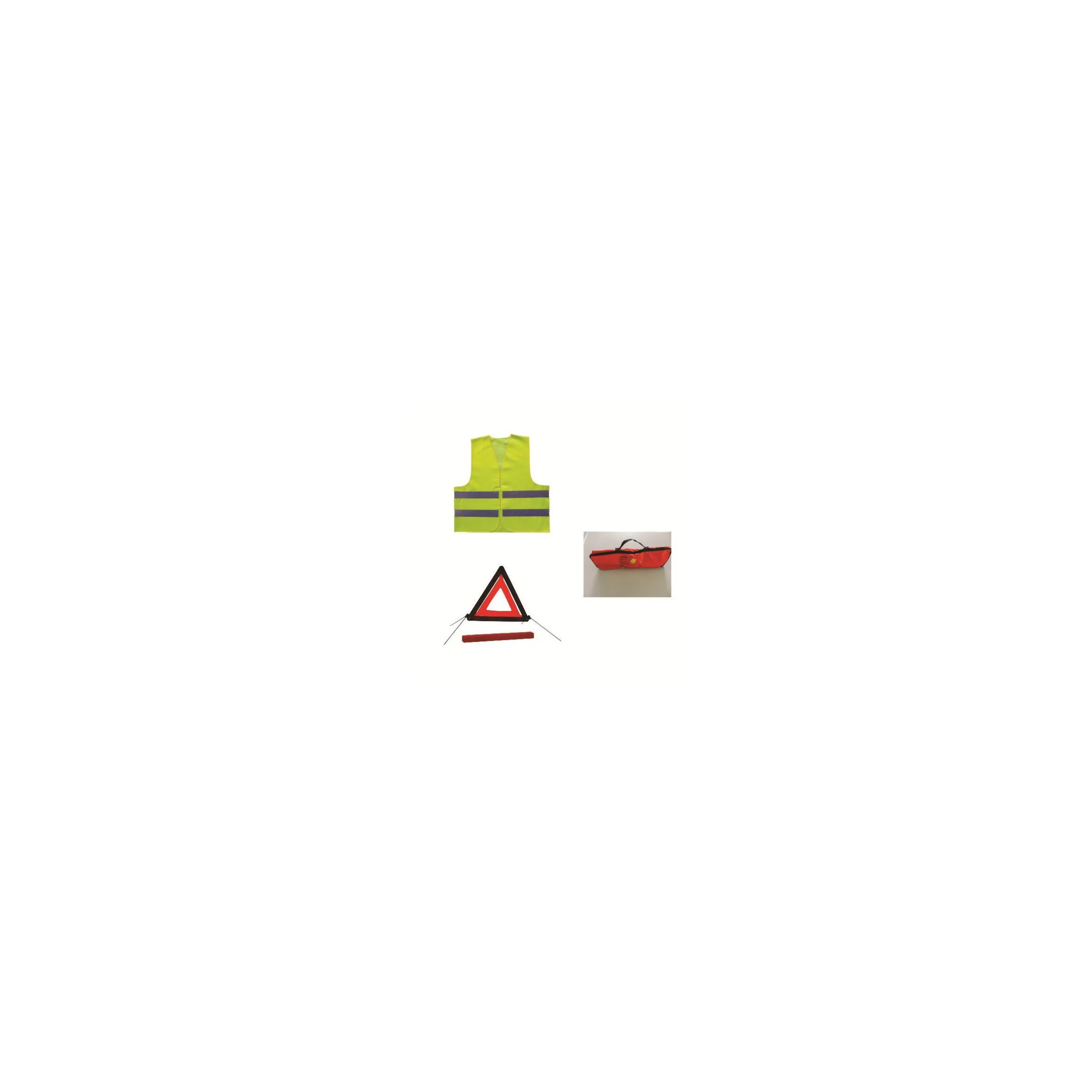 Kit de sécurité : gilet de sécurité + triangle de présignalisation