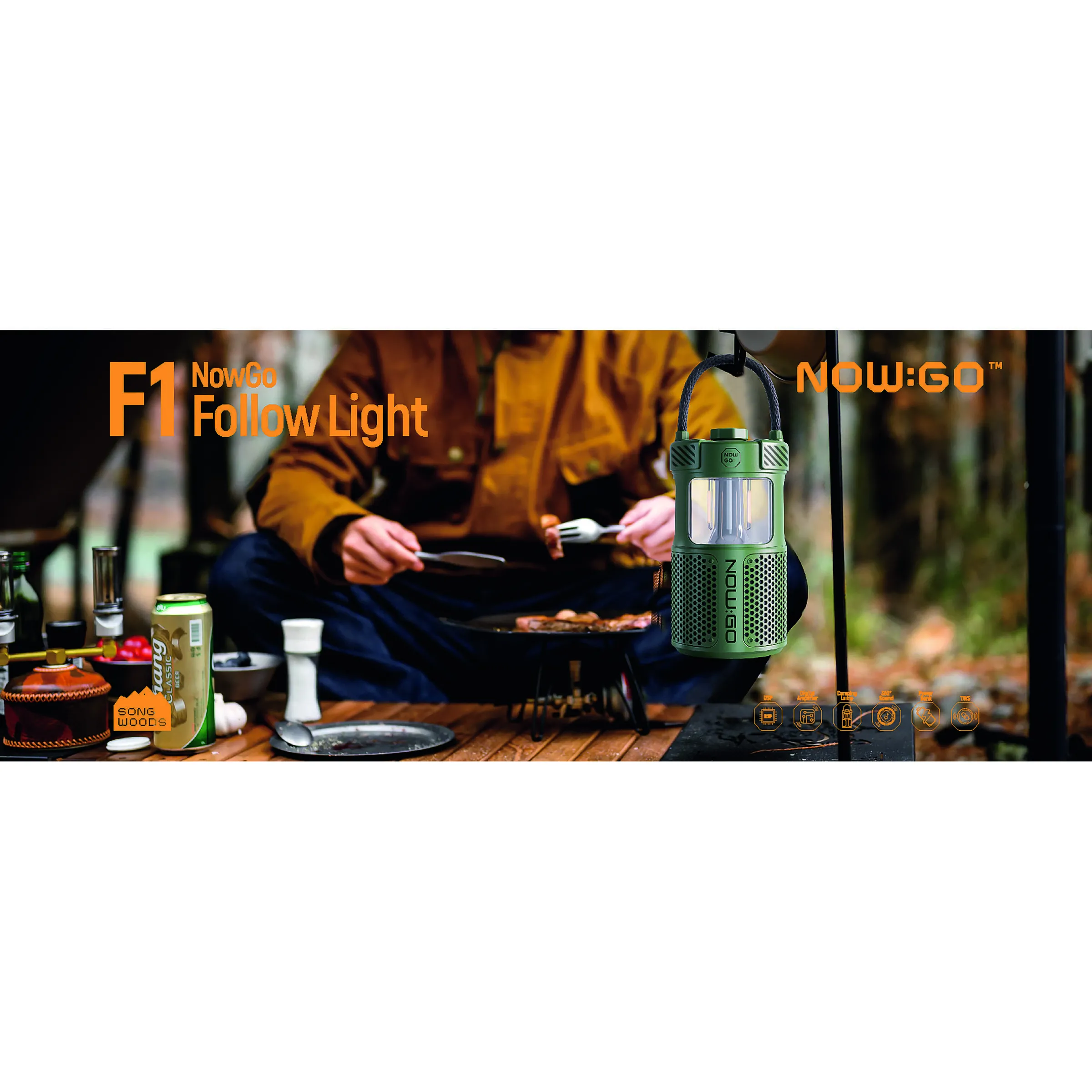 Lampe / enceinte de camping rechargeable Follow Light F1