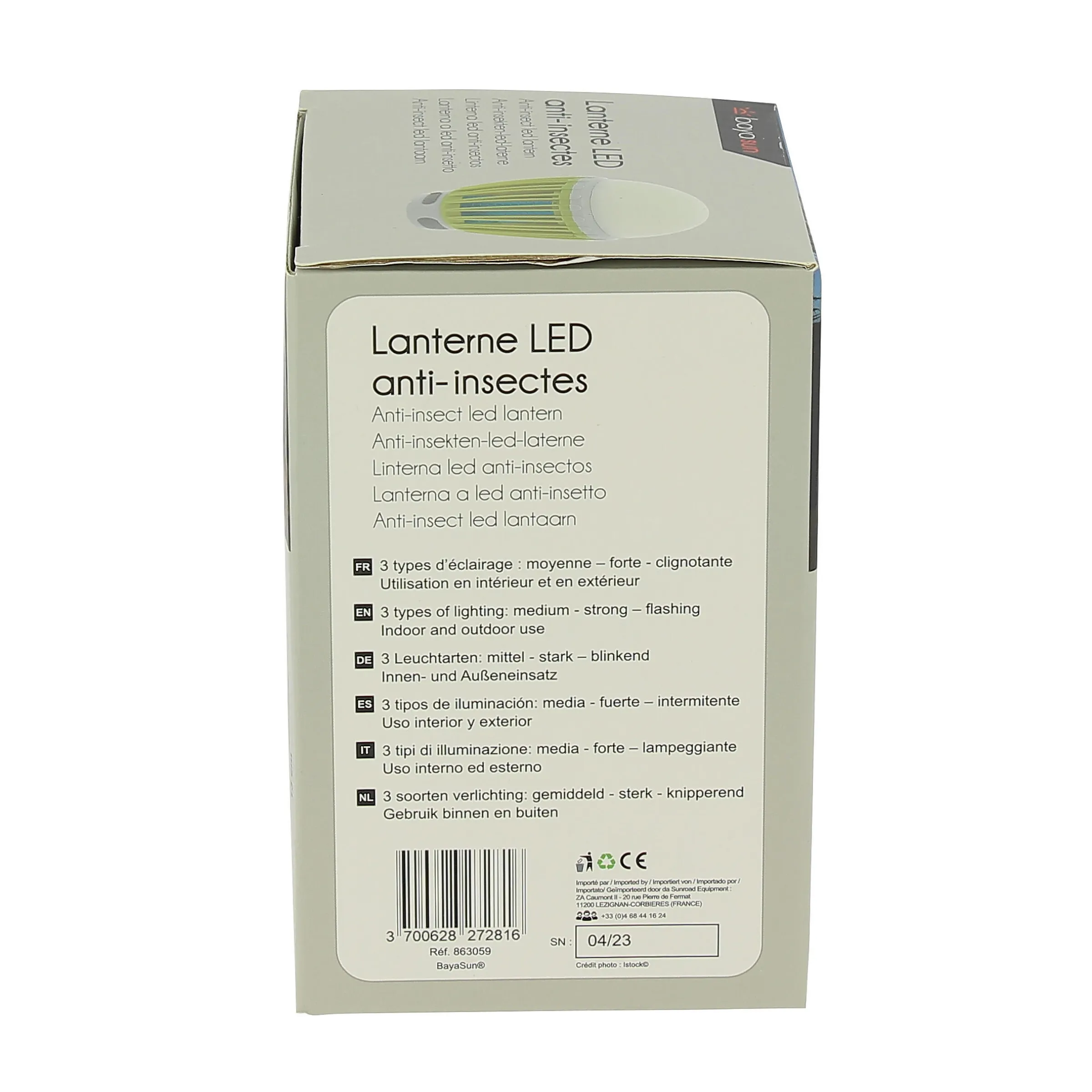 Lanterne LED anti-insectes