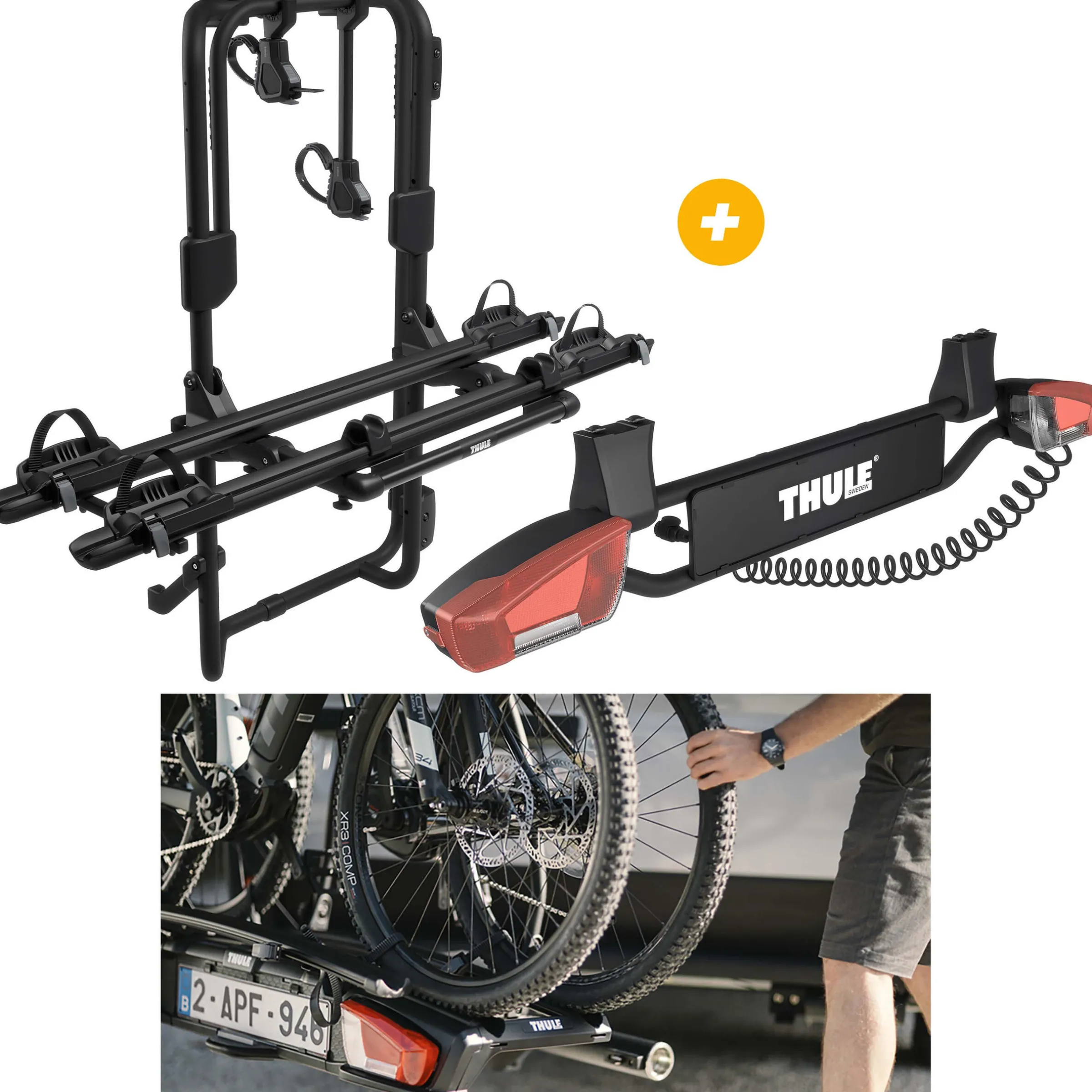 Ligtboard pour VeloTrack +PV fourgon 2 portes arrière VeloTrack Frame + Faisceau de câble 13PIN véhicules de 2006 à 01/2011