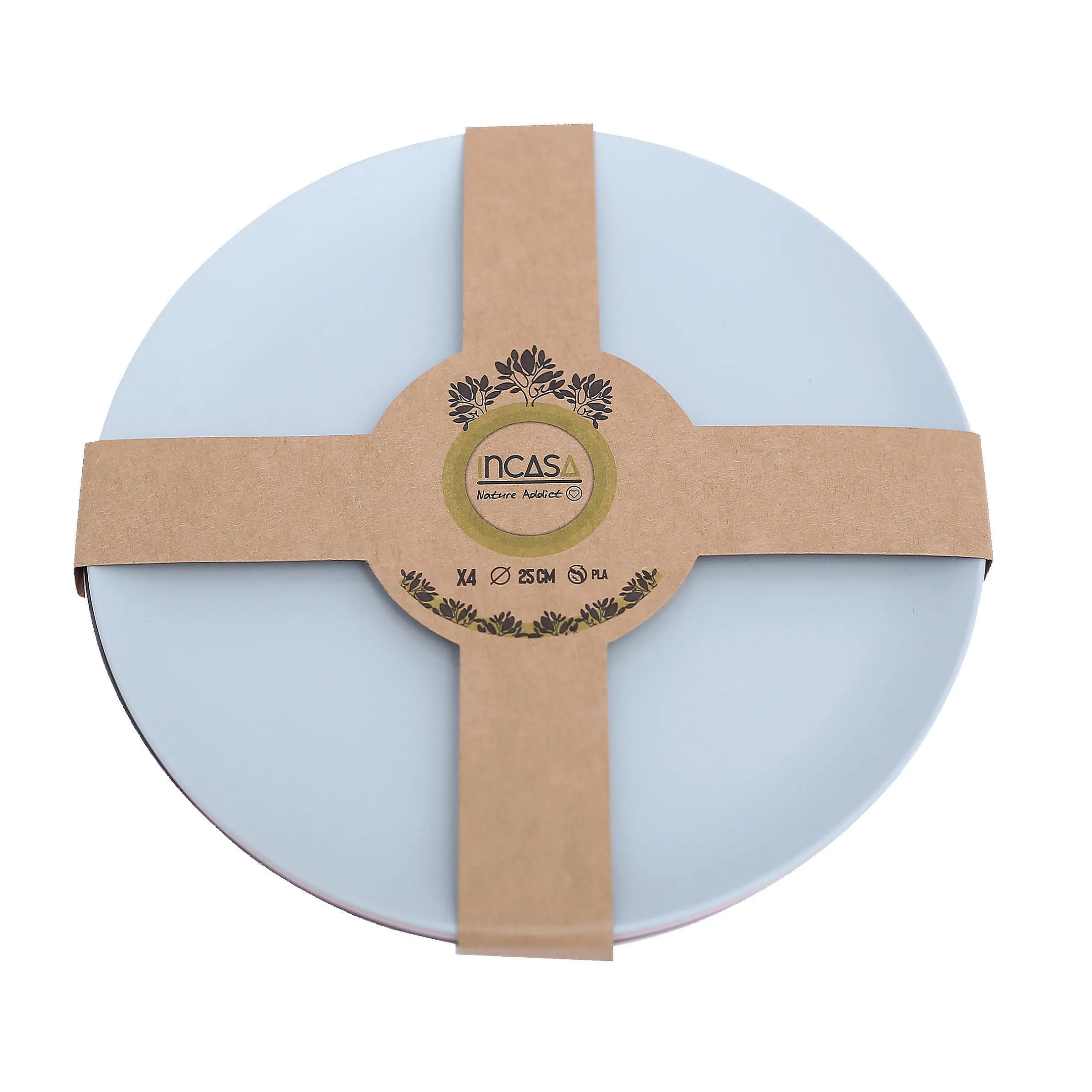 Lot de 4 assiettes plates