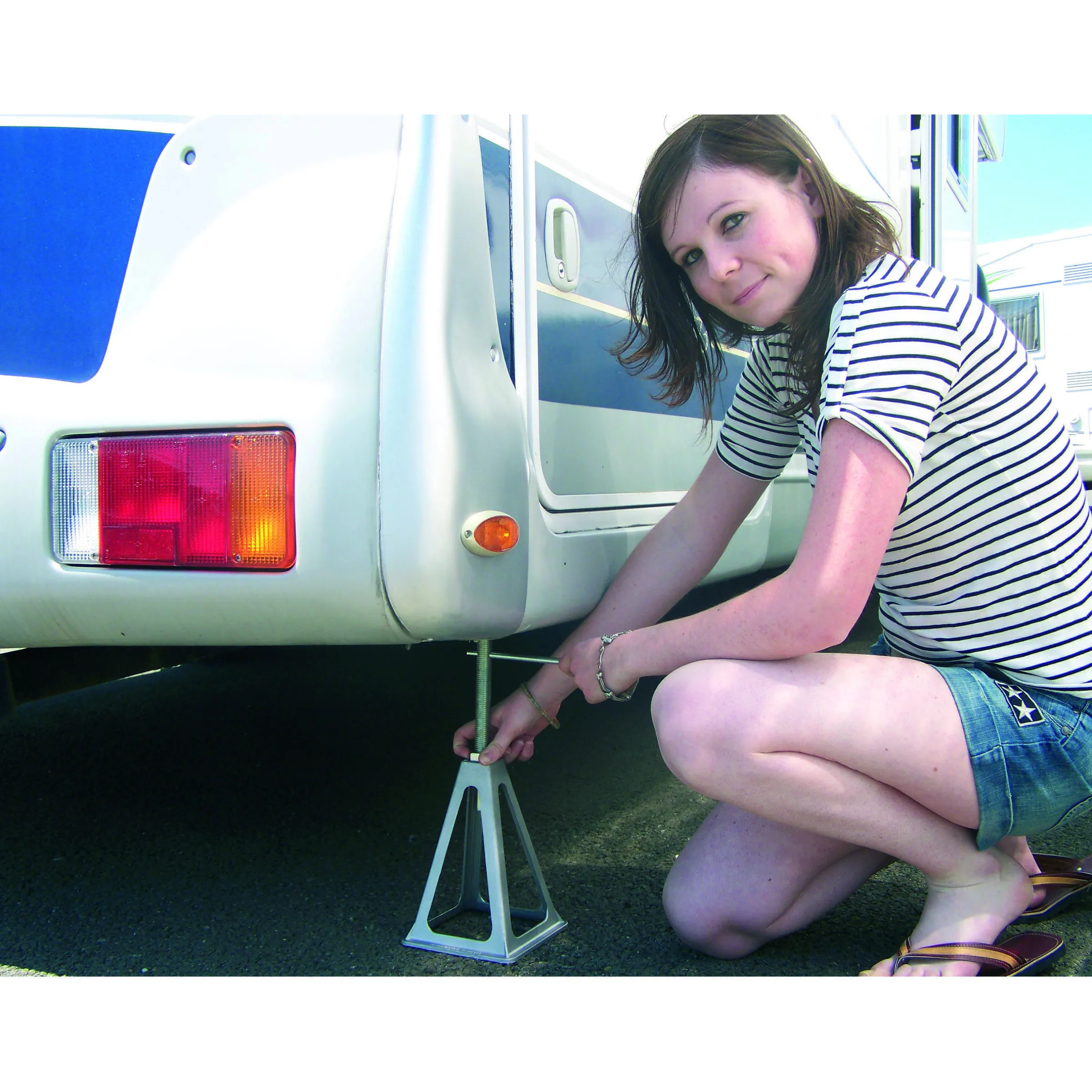 Lot de 2 chandelles de stabilisation pour camping car
