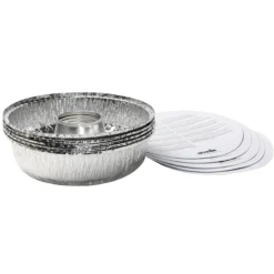 Lot de 5 Moules en aluminium avec couvercles pour four