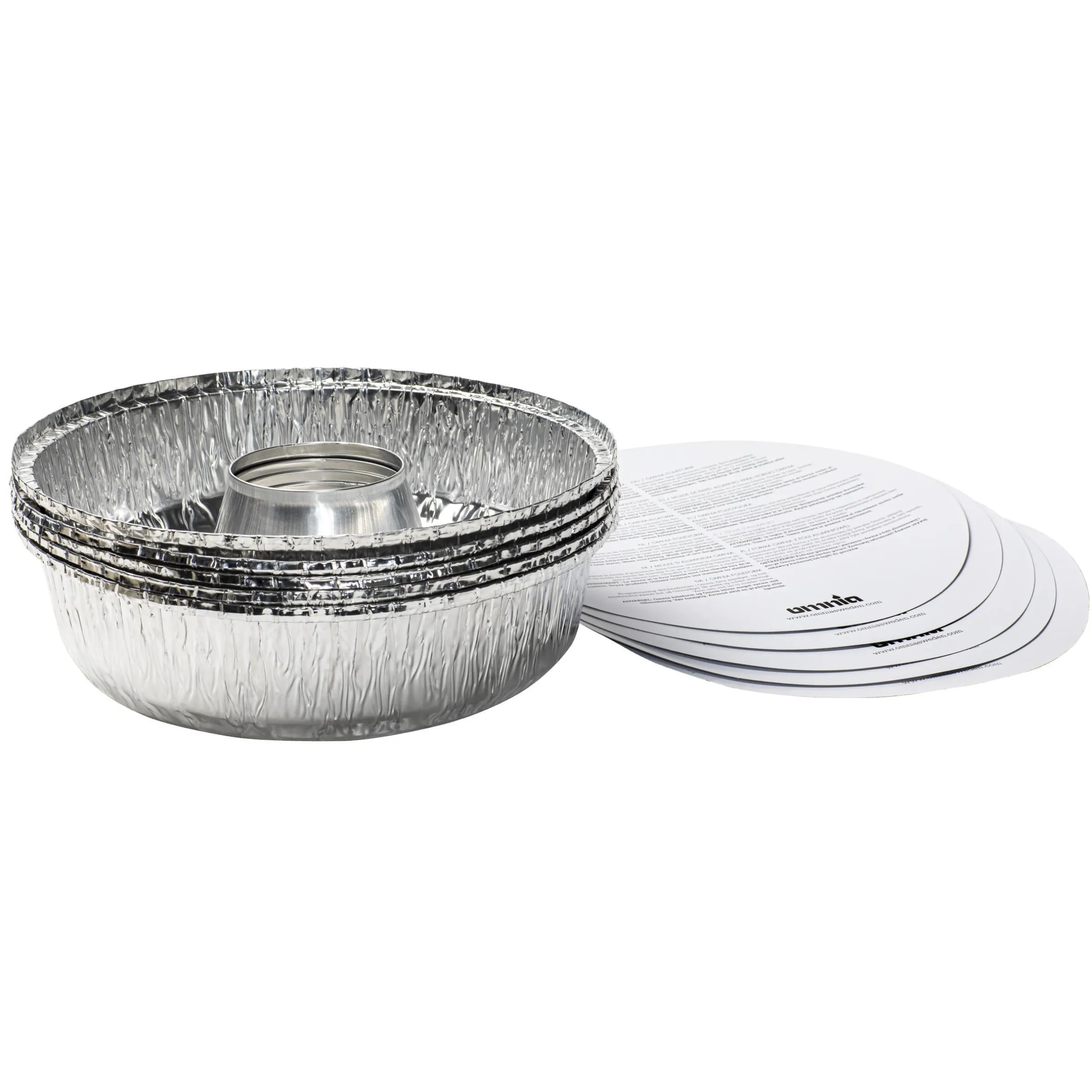 Lot de 5 Moules en aluminium avec couvercles pour four