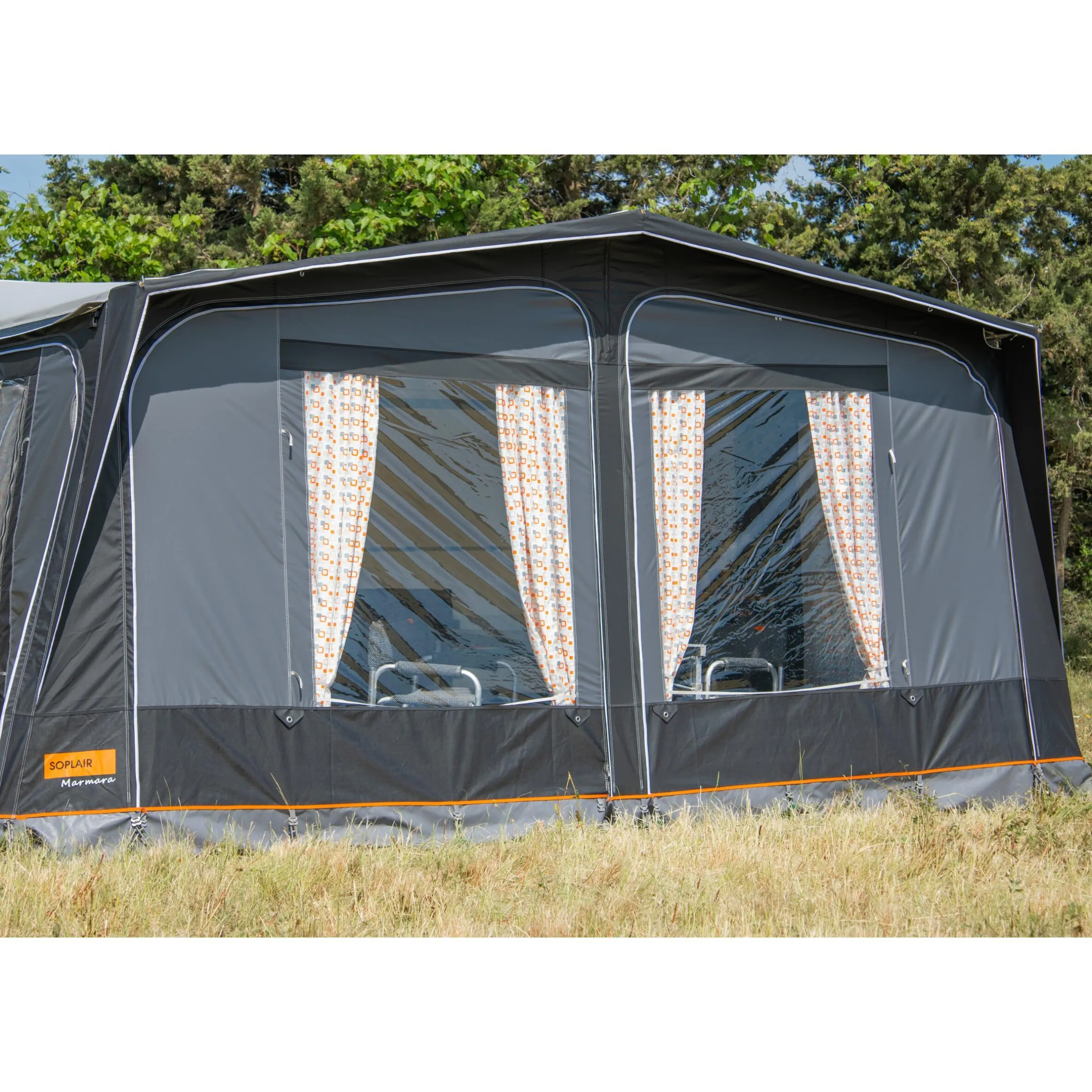 Lot de 2 rideaux pour mur de côté pour avancée façade