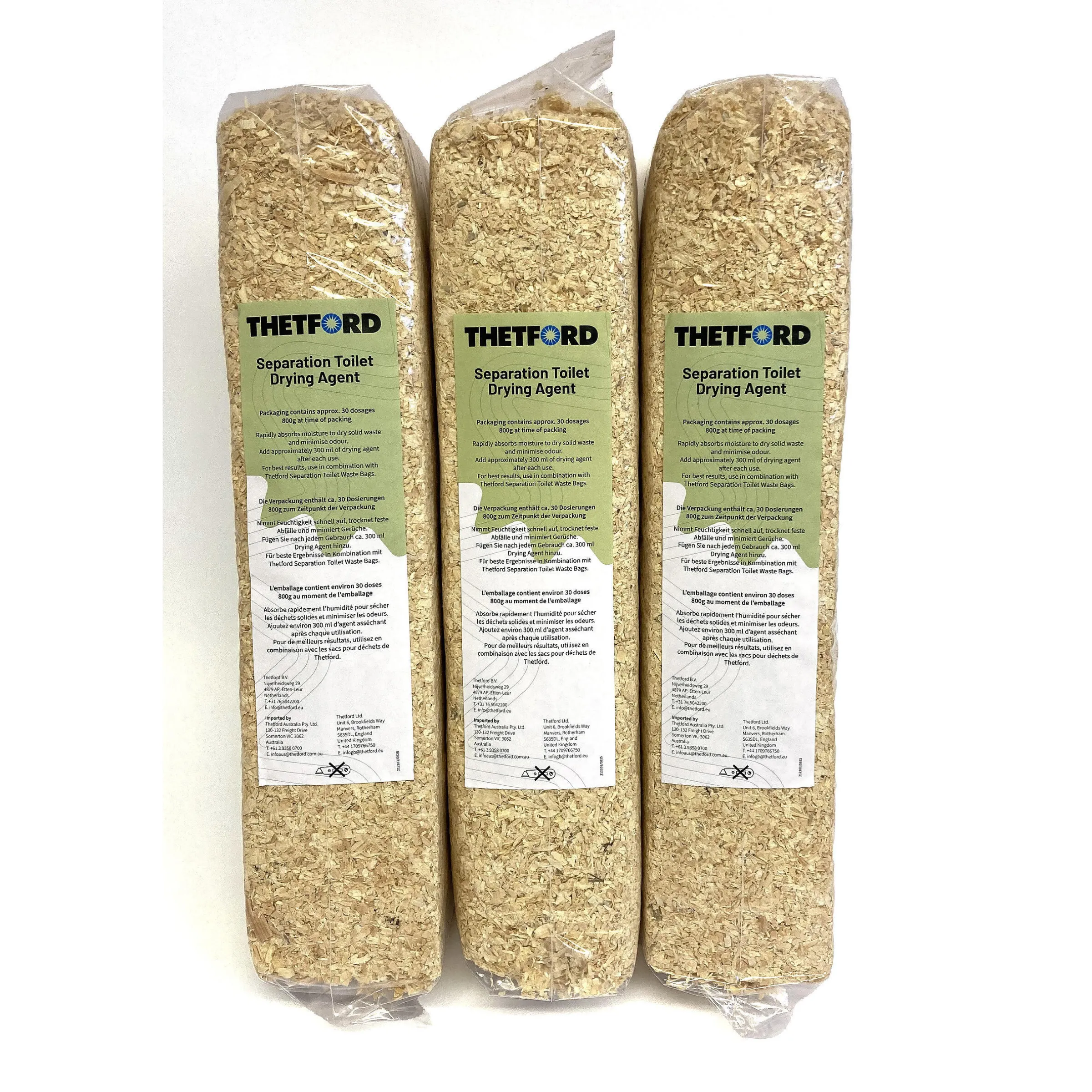 Lot de 3 sachets de copeaux de bois pour toilettes sèches