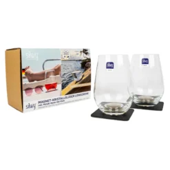 Lot de 2 verres à eau en Cristal aimantés