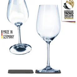 Lot de 2 verres à vin en cristal aimantés
