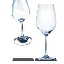 Lot de 2 verres à vin en cristal aimantés