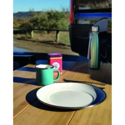 Pack 4 assiettes en acier émaillé