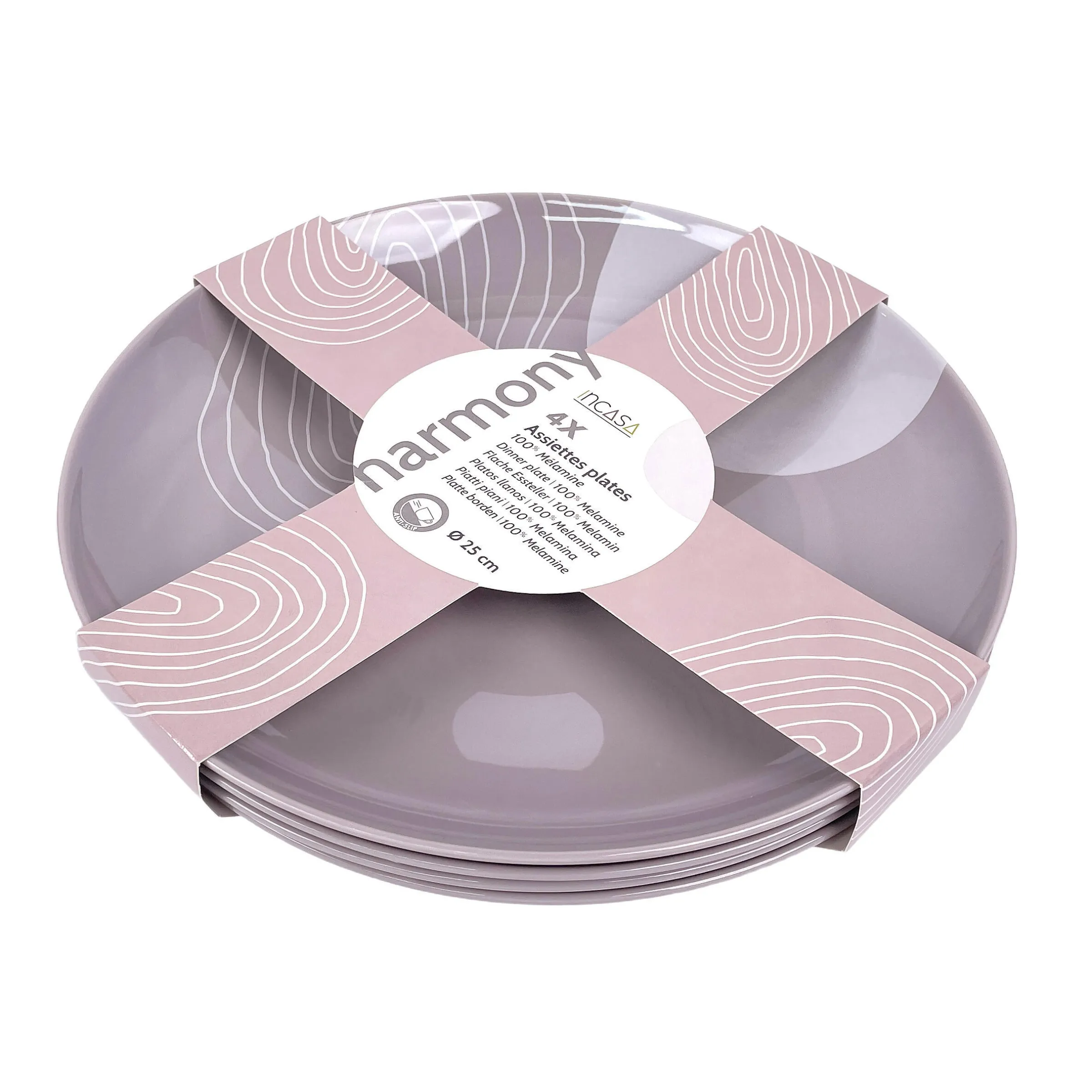Pack 4 assiettes mélamine Harmony