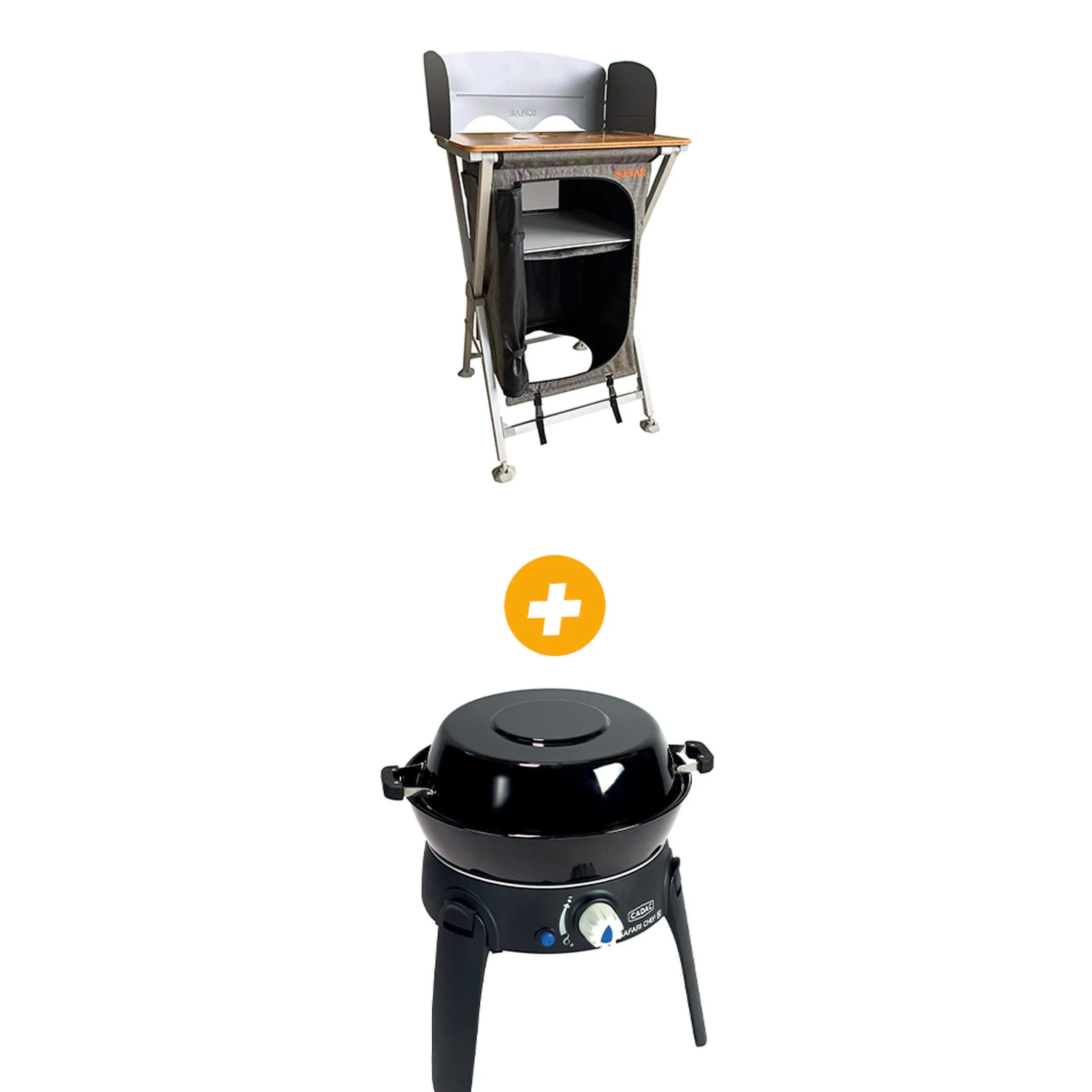 Pack Meuble de cuisine Chef Hanoï - Barbecue à gaz portable Safari