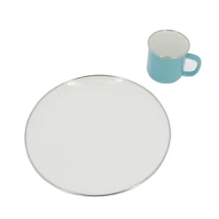 Pack 2 mugs en acier émaillé