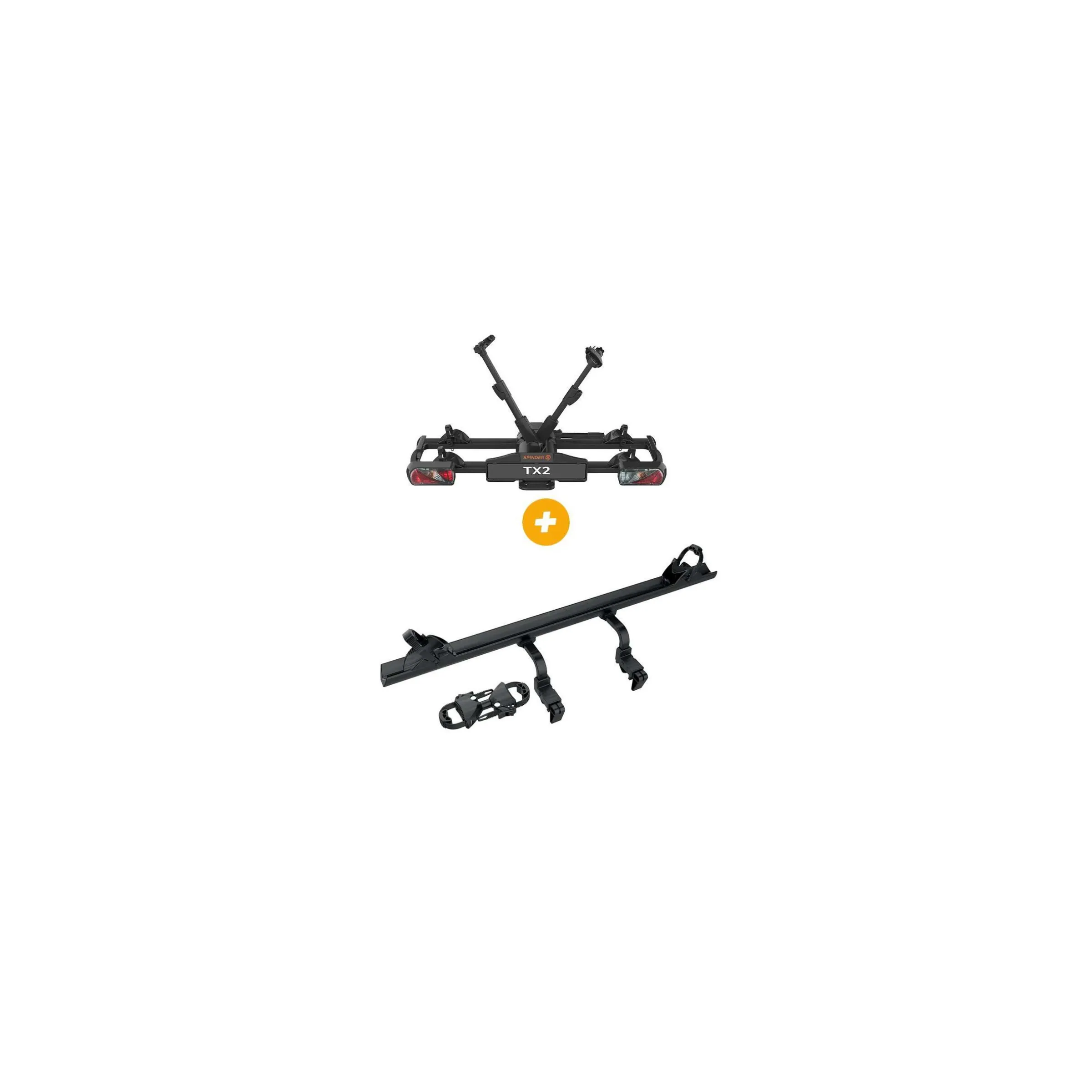 Pack Porte-vélos plateforme basculant + Rail supplémentaire