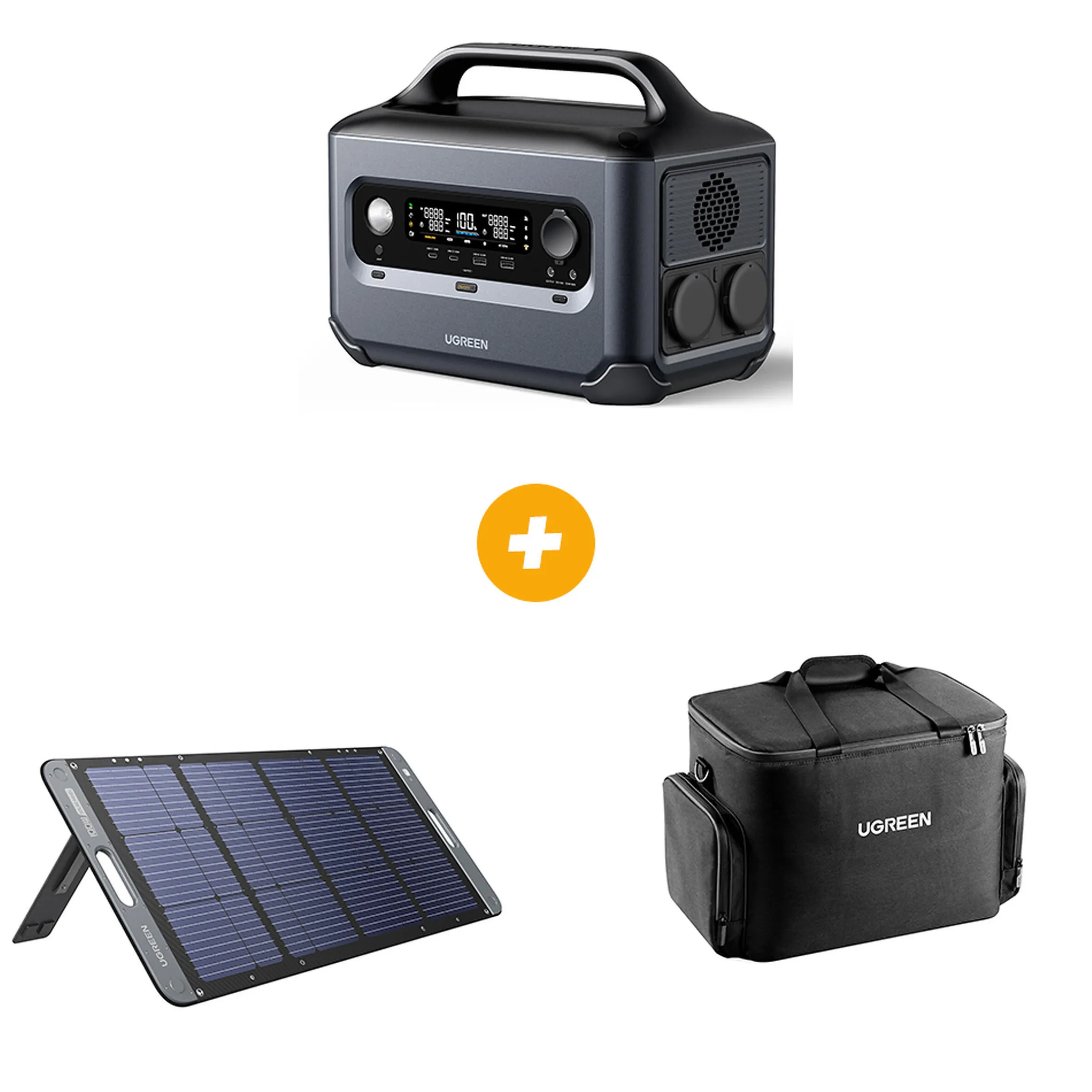 Pack Power station + sacoche + panneau solaire