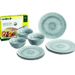 Pack vaisselle mélamine Pearl 12 pièces
