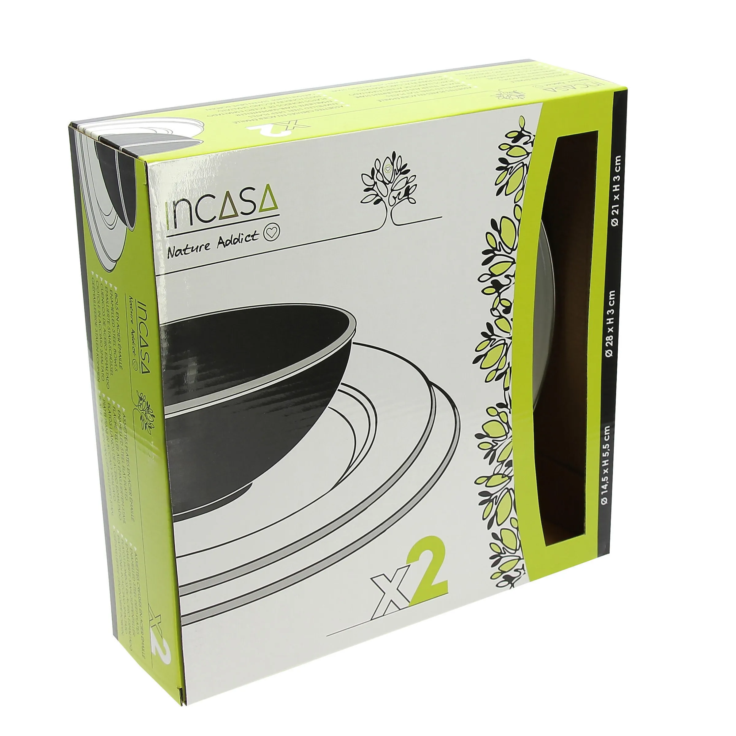 Pack vaisselle 6 pièces en acier émaillé