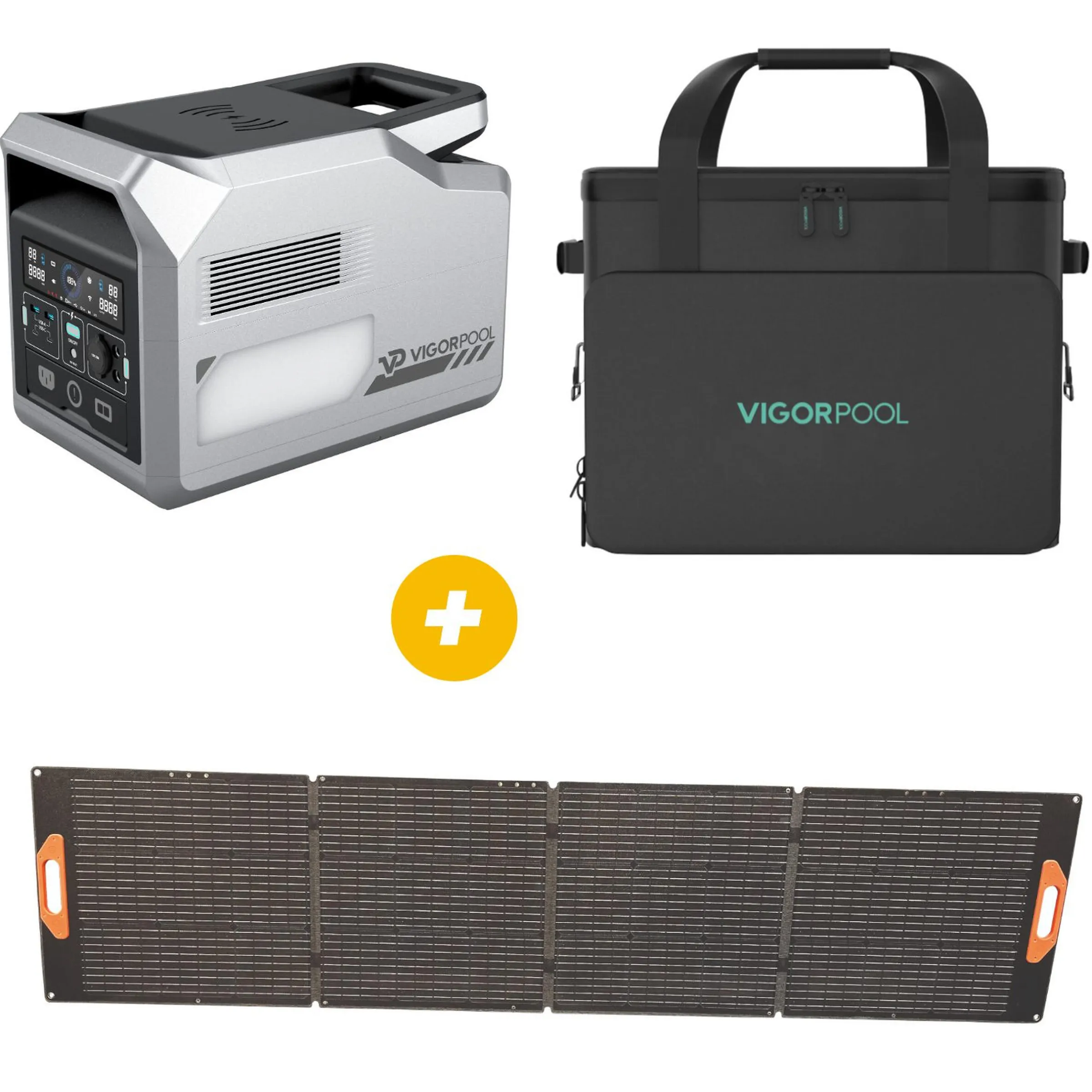 Pack Vigorpool Captain 1200 + panneau solaire 200W + sac