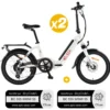 Pack 2 Vélos à assistance électrique Confort Plus 20"P - 14Amp Vélo à assistance électrique pliant Blanc Confort Plus + Marquage BicyCode