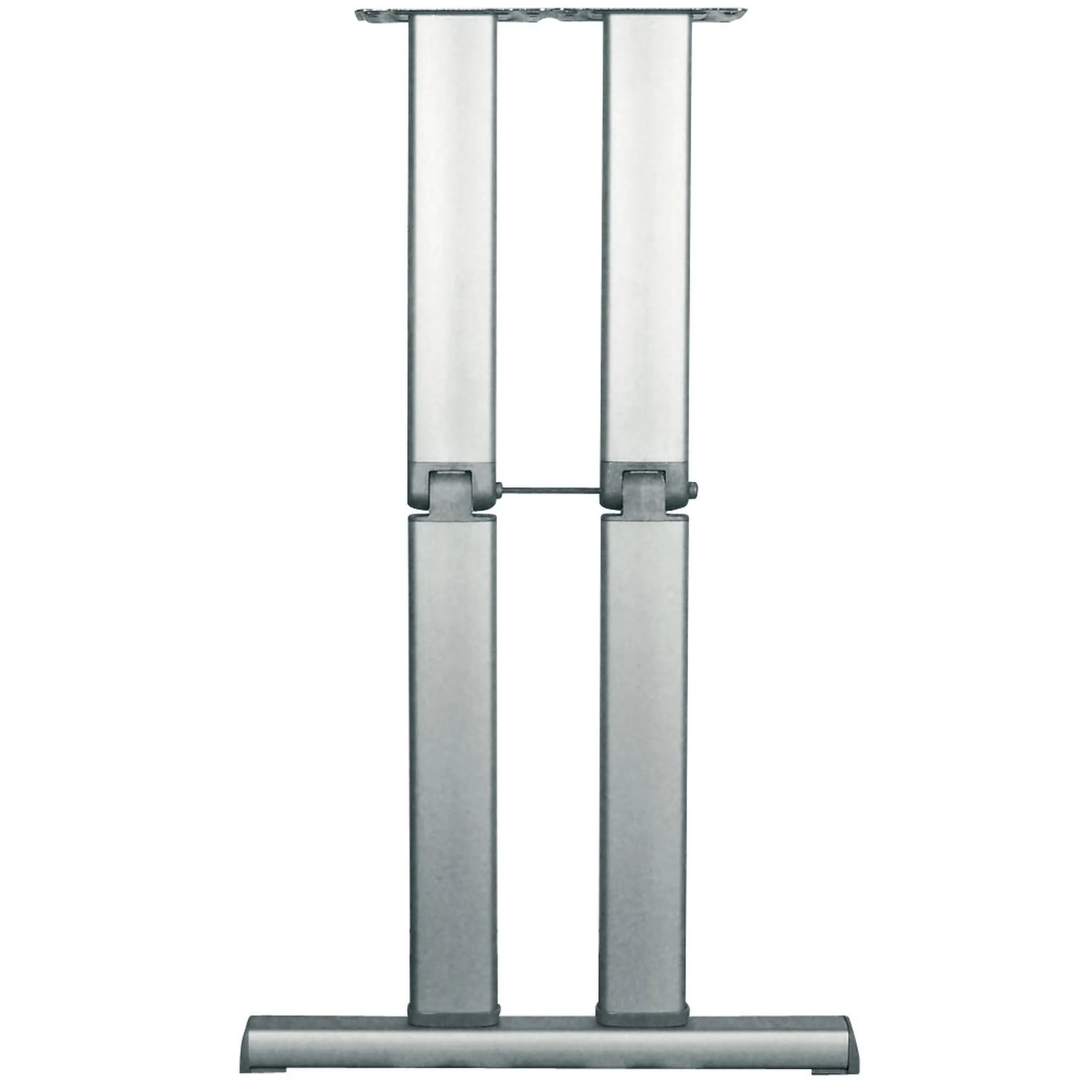 Pied de table basculant aluminium double