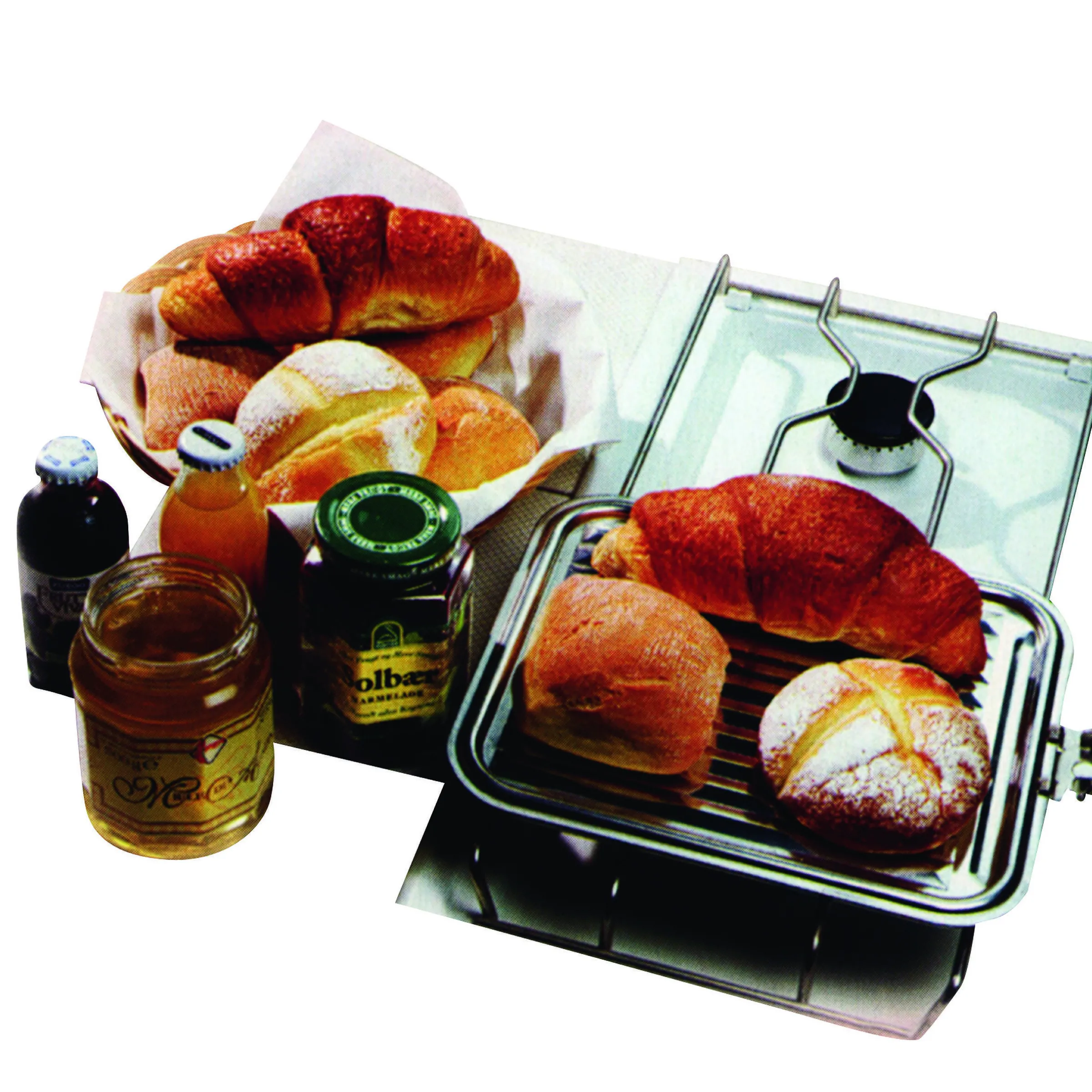 Poêle à toaster en étamé pour camping