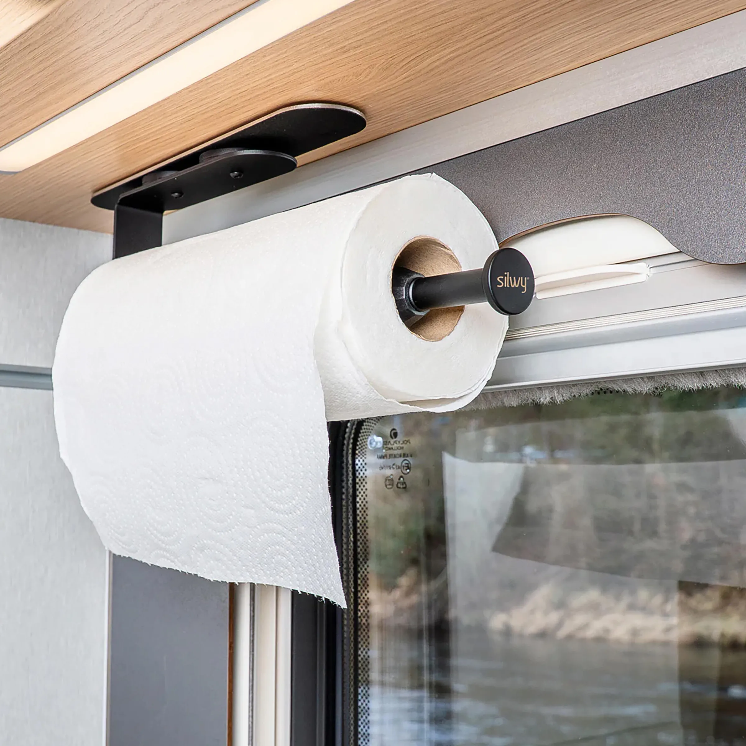 Porte-rouleau de papier essuie-tout aimanté