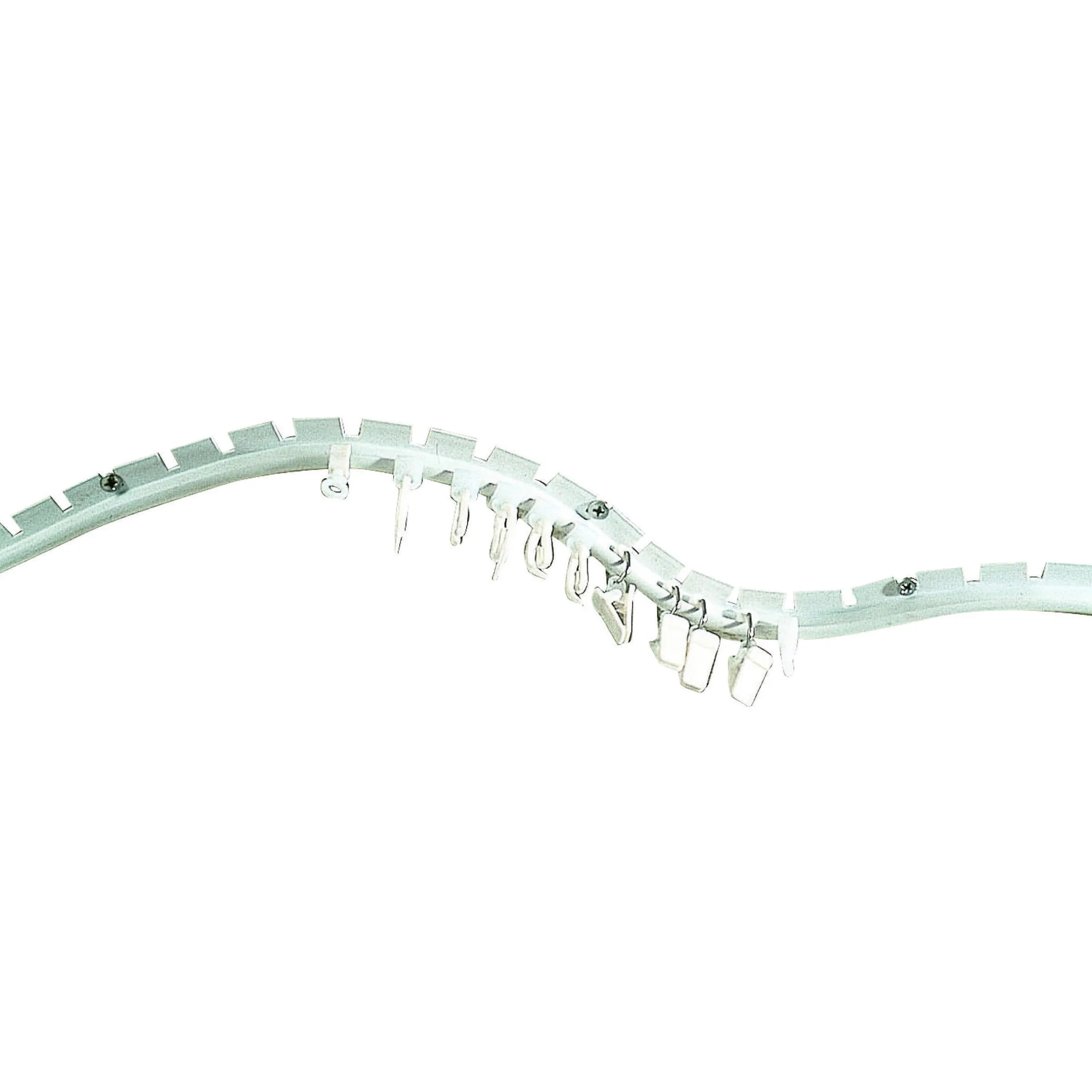Rail de rideaux plastique cintrable