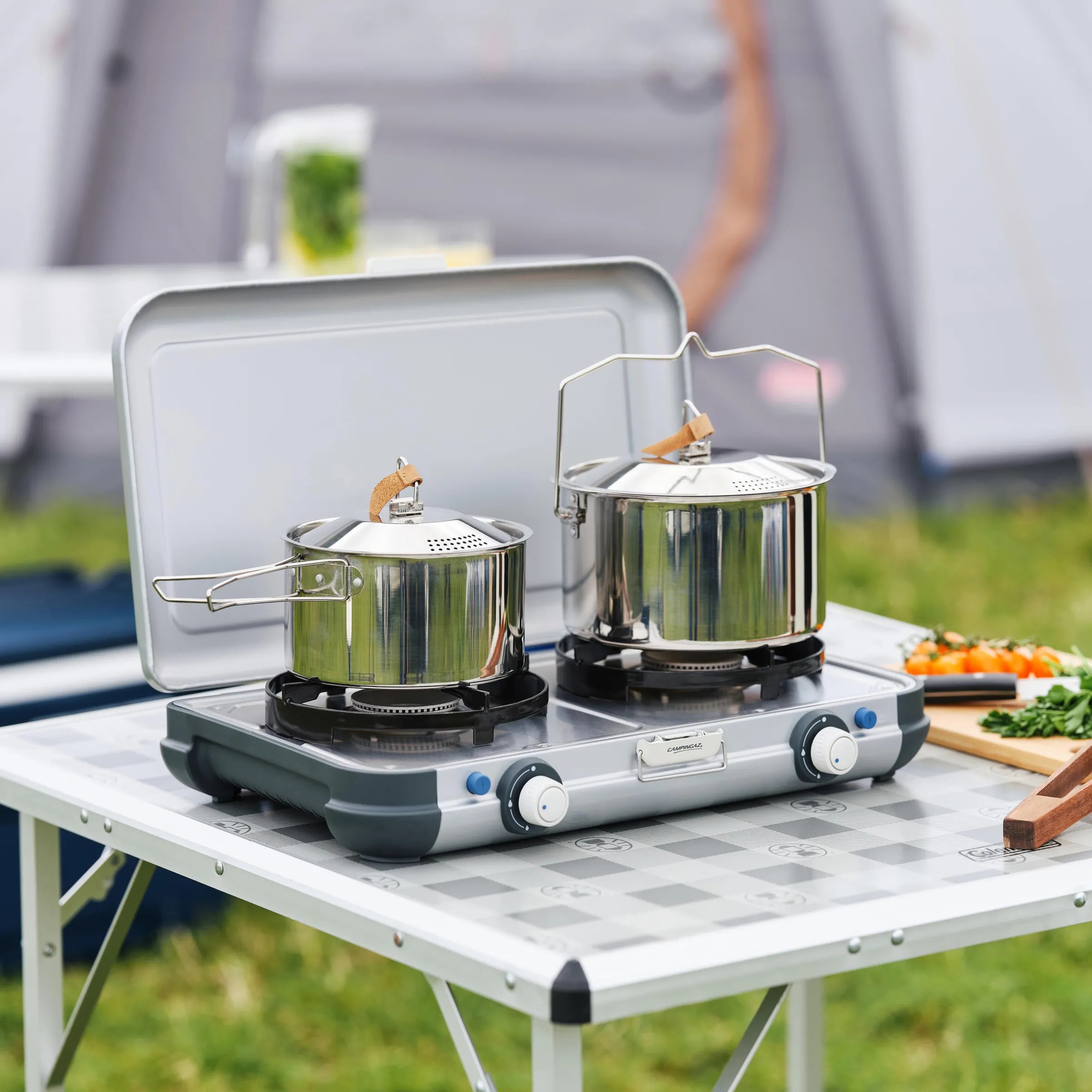 Réchaud à gaz 2 feux Camping Kitchen Grill & Go CV Kit