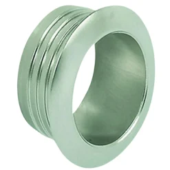Rosace + Bouton nickelé mat épaisseur de porte 16 mm