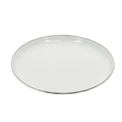 Set de 2 assiettes plates en acier émaillé