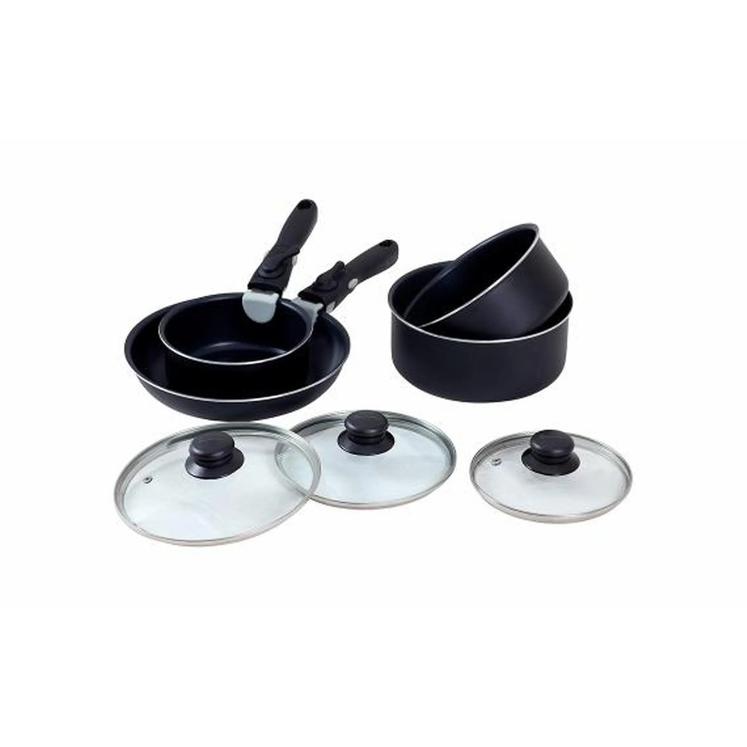 Set de casseroles et poêles empilables