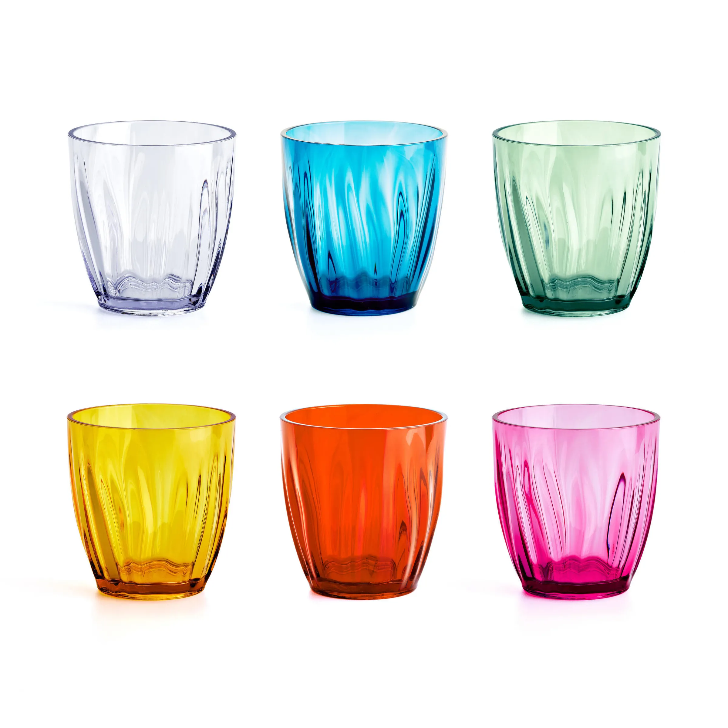Set de six verres Aqua multicolores