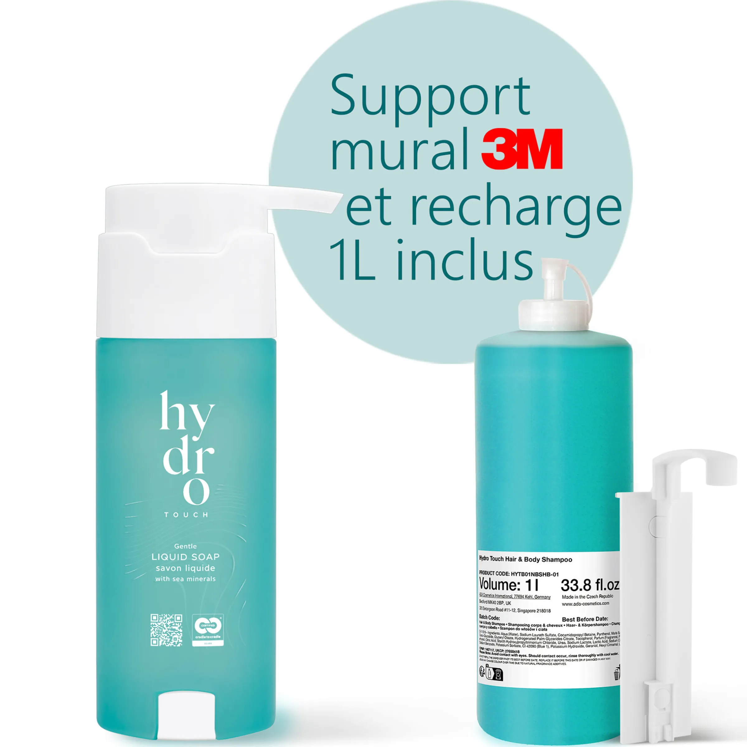 Set salle de bain Rituel Océan Hydro Touch – savon liquide