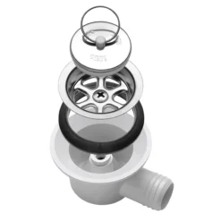 Siphon avec raccord d’évacuation coudé