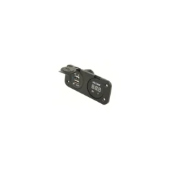 Socle 2 prises USB + voltmètre