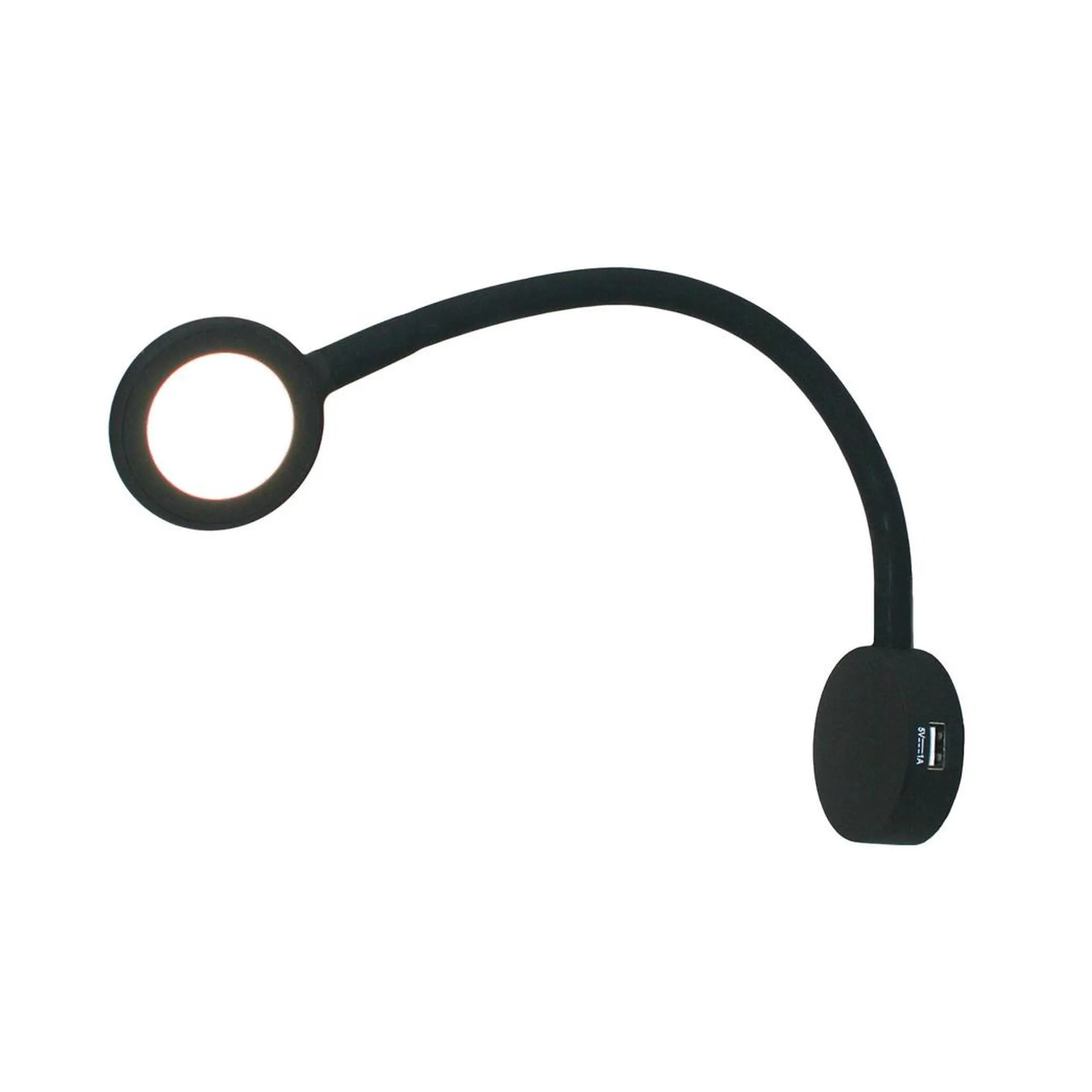 Spot flexible avec fonction de charge USB Verona noir